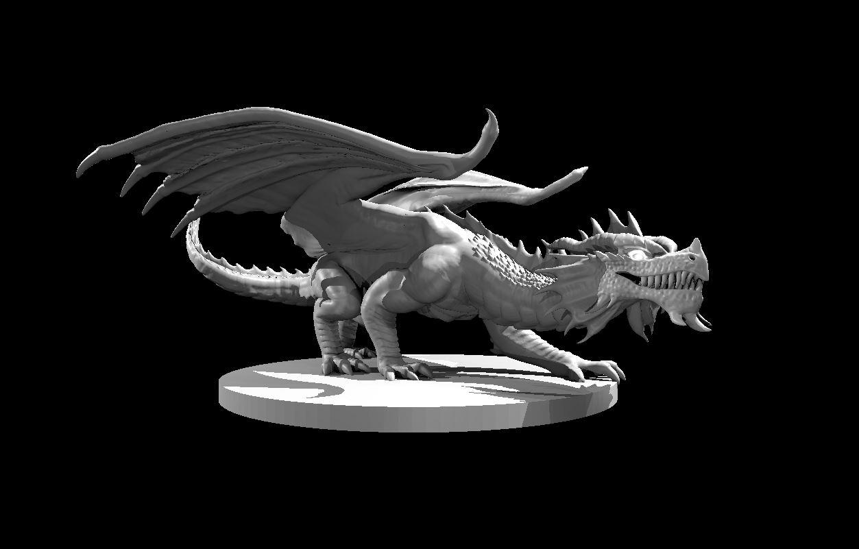 Red Dragon Young - Red Dragon Young - 3d model render - D&D - 3d model