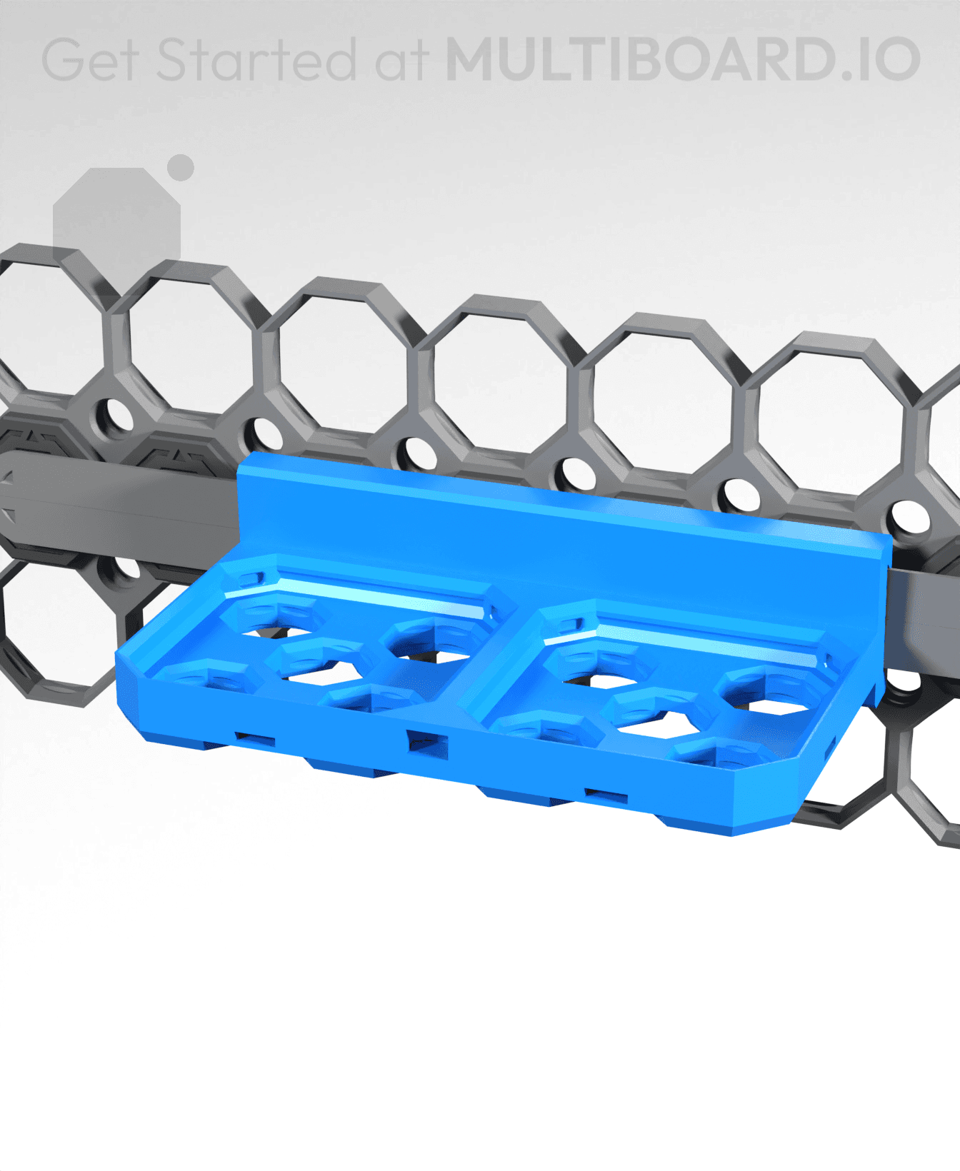 2x1 - Multibin Base Plate Shelf - Rail Slider 3d model