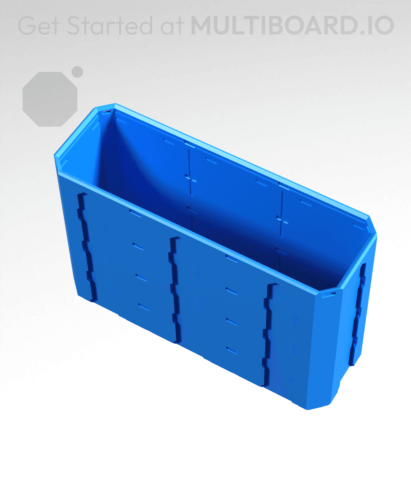 3x1x2 - Topped Multipoint Rail - Standard Click-In Multibin Shell Extension 3d model