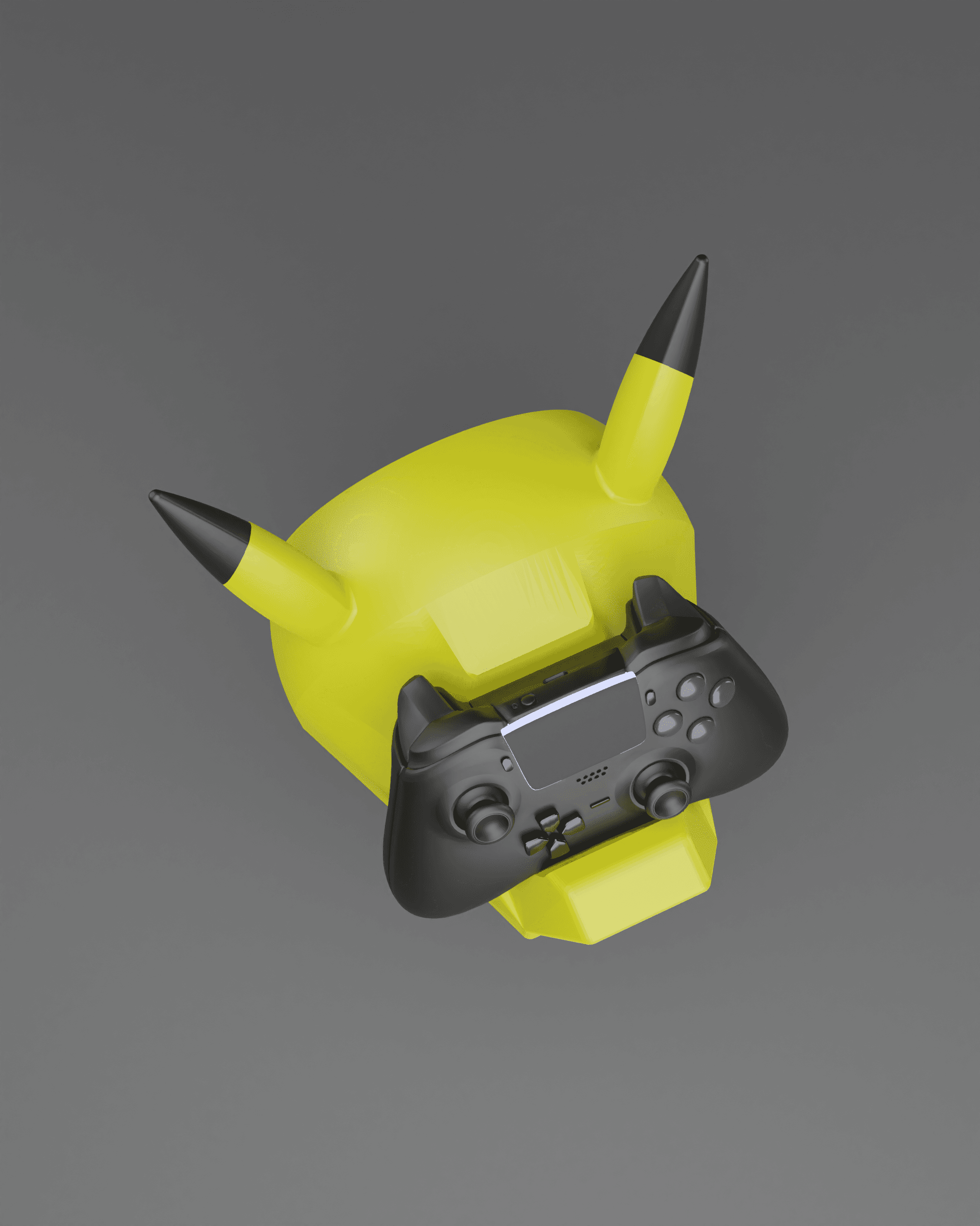 Pikachu Themed Controller Holder Free Standing - Fan Art 3d model
