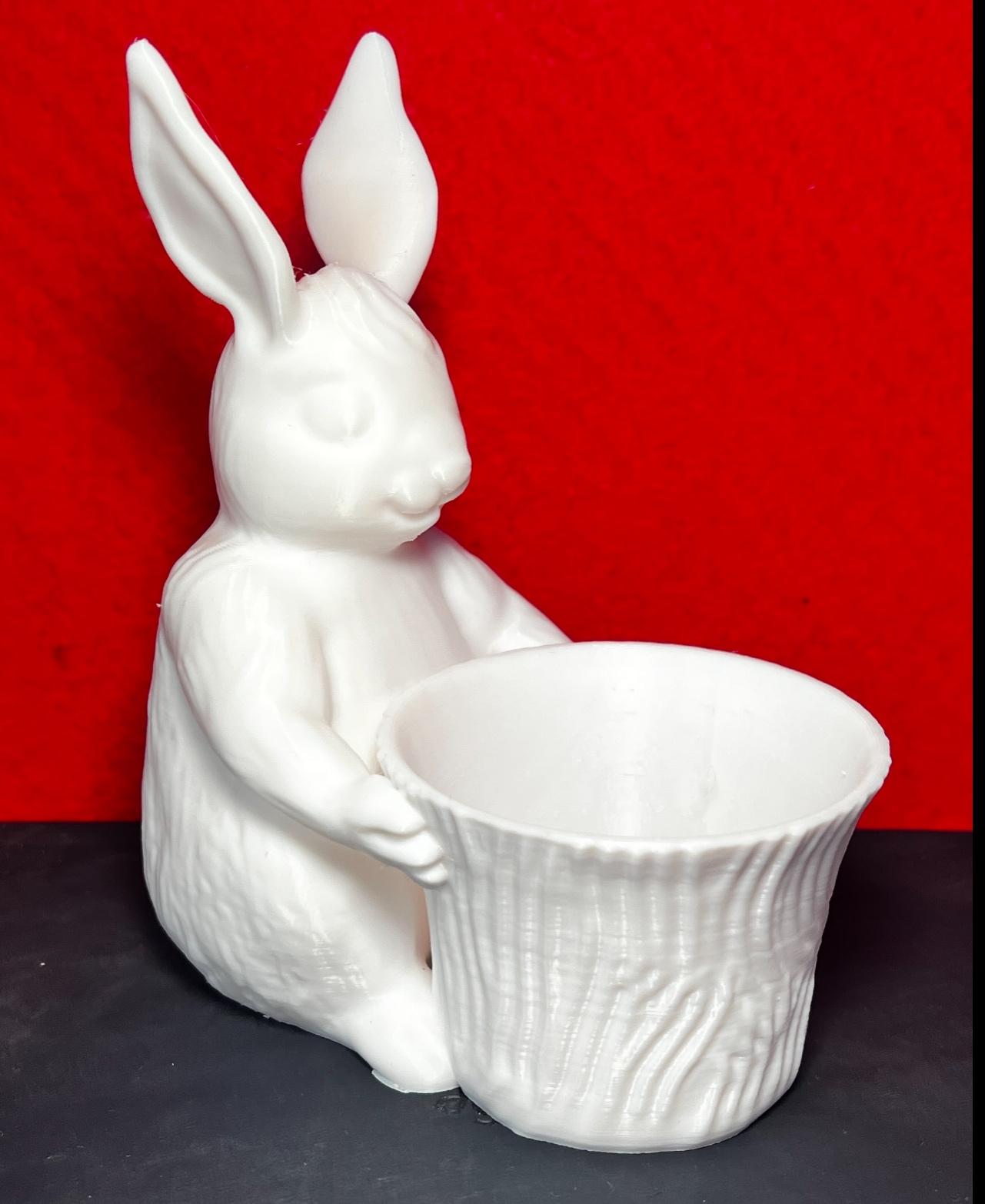 Easter Bunny  - Grandson loves it easy to print so it’s now got egg not a plant 😊 - 3d model