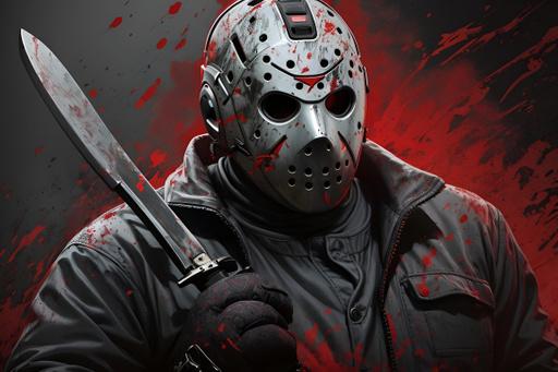 Friday the 13th Jason with Pop-Out Mask - Hueforge Print 3d model