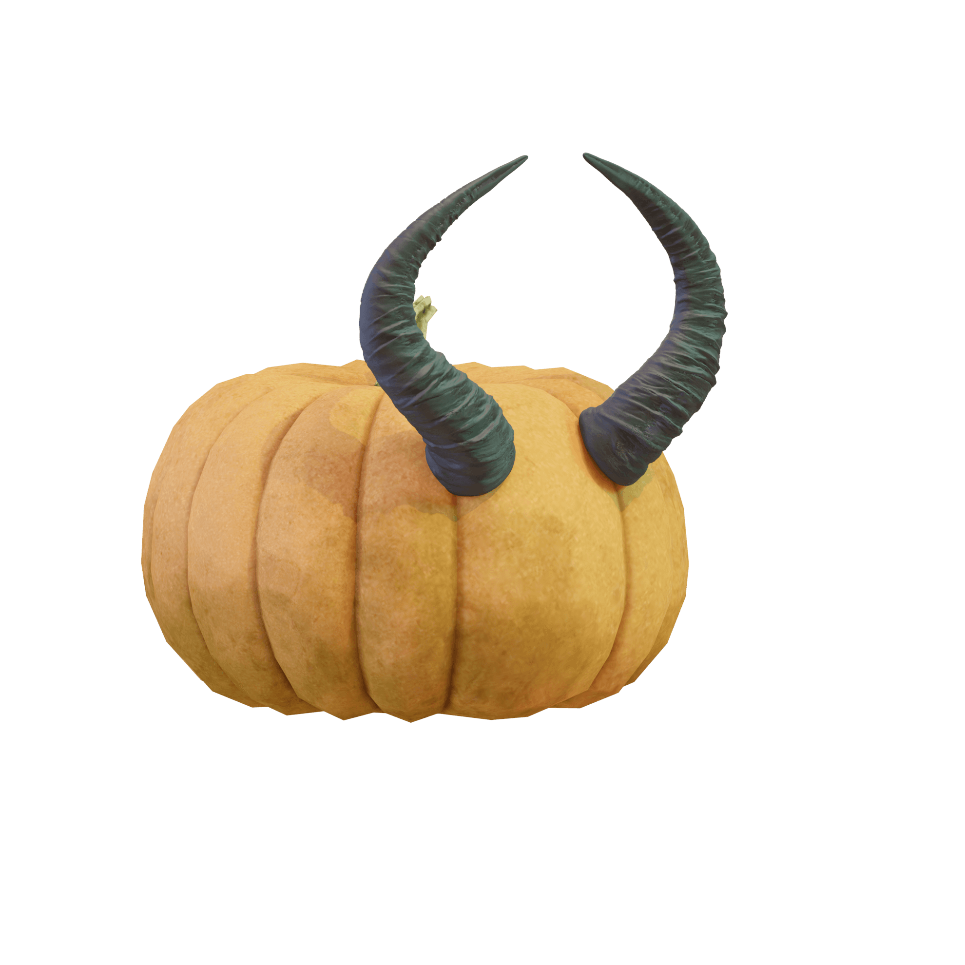 Mr Pumpkin Head Horns 2 3d model