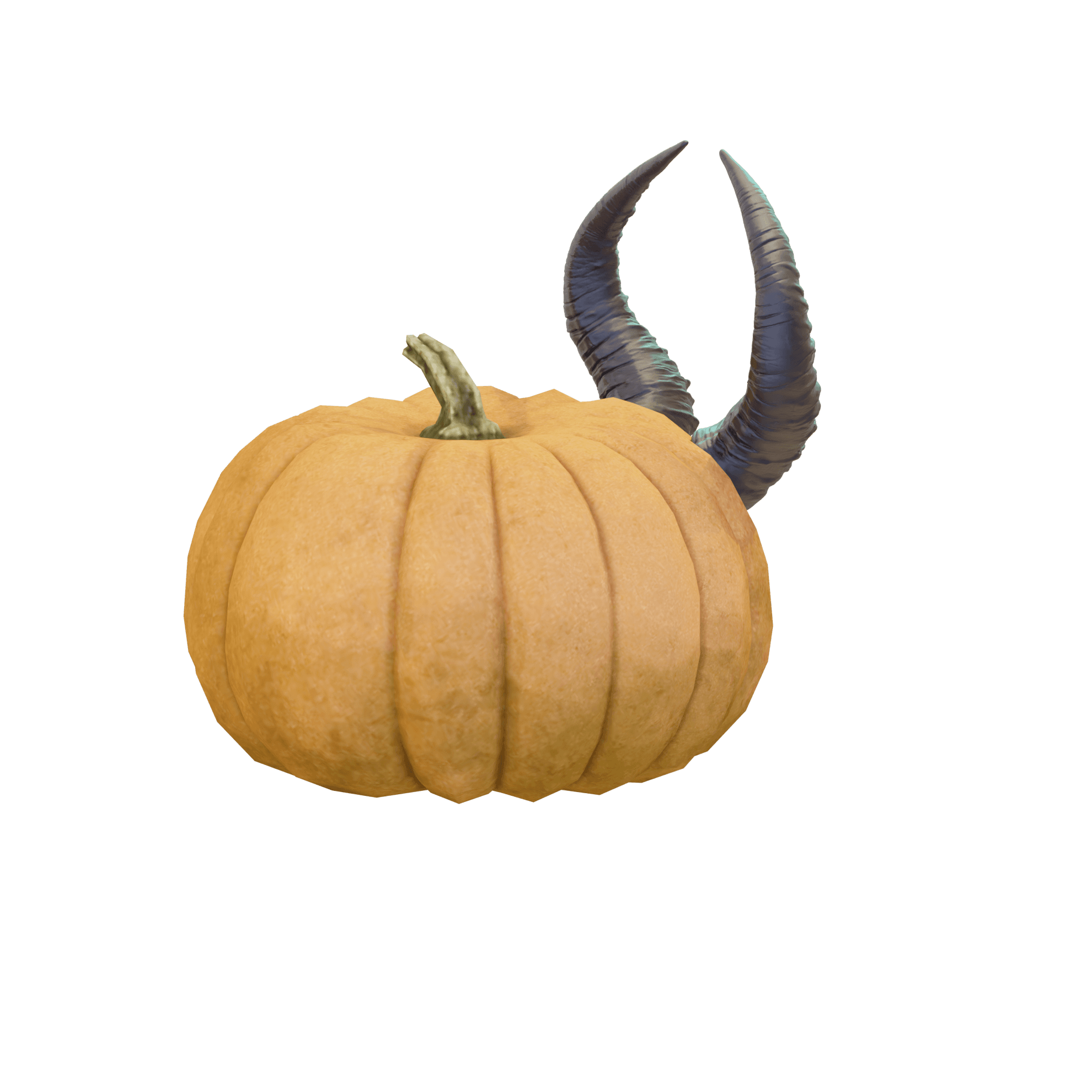 Mr Pumpkin Head Horns 2 3d model