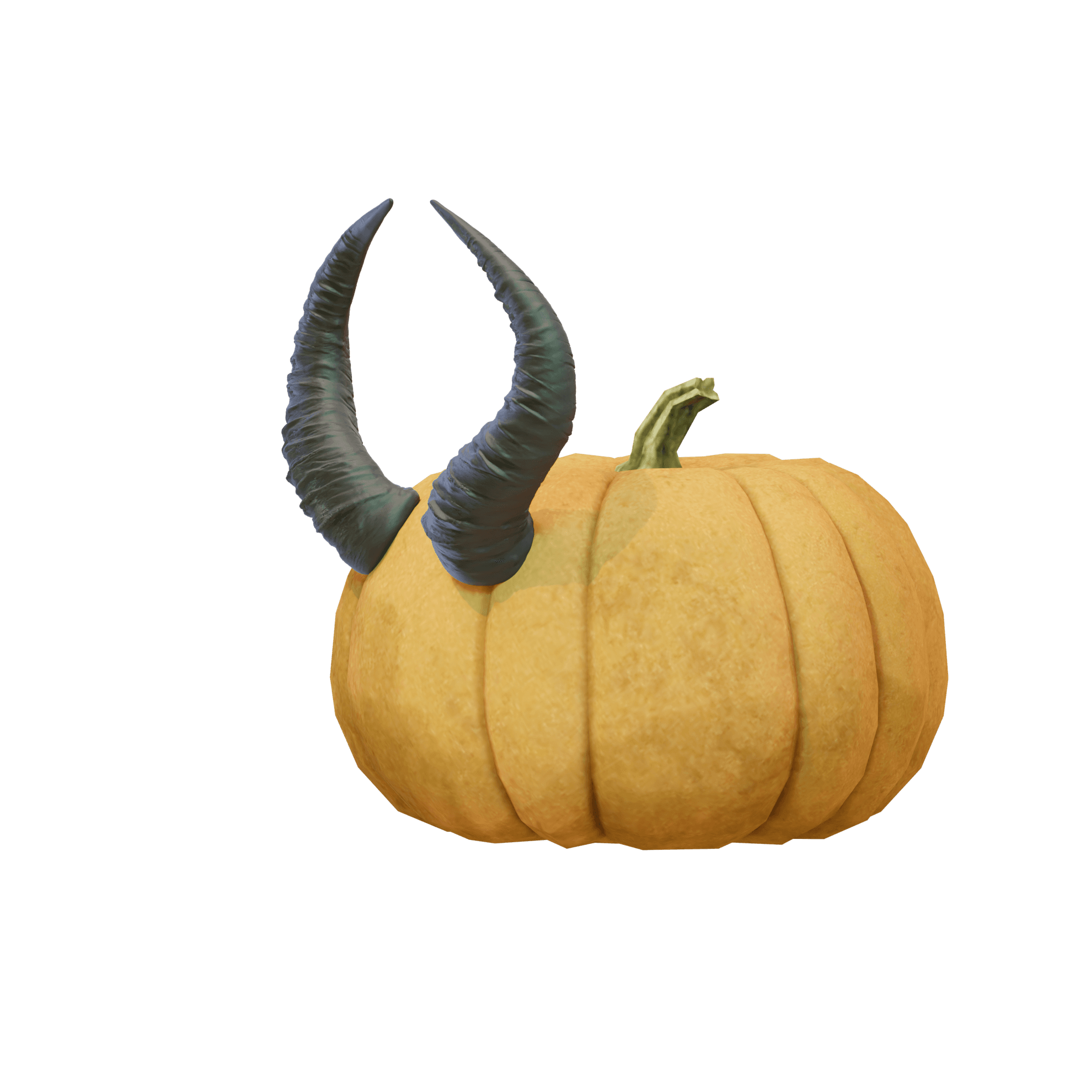 Mr Pumpkin Head Horns 2 3d model