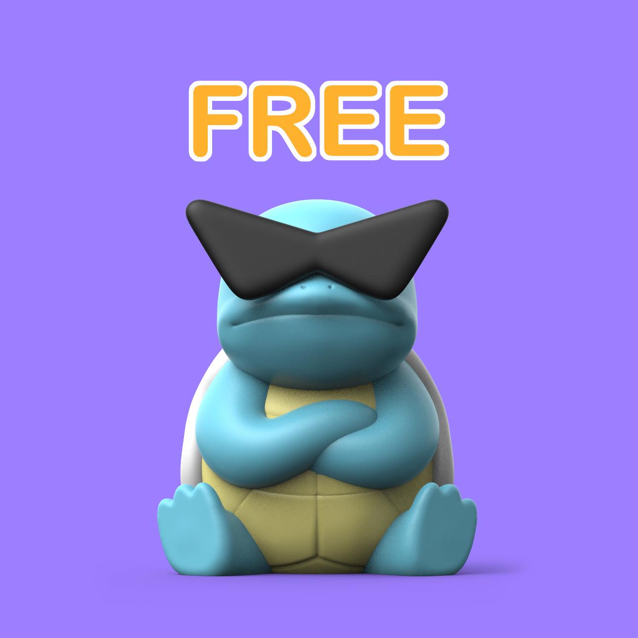 Squirtle Leader (Easy Print No Supports) 3d model