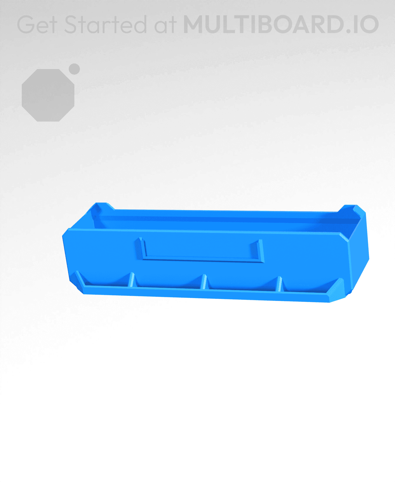 4x1x1-Deep - Multibin Simple Drawer 3d model