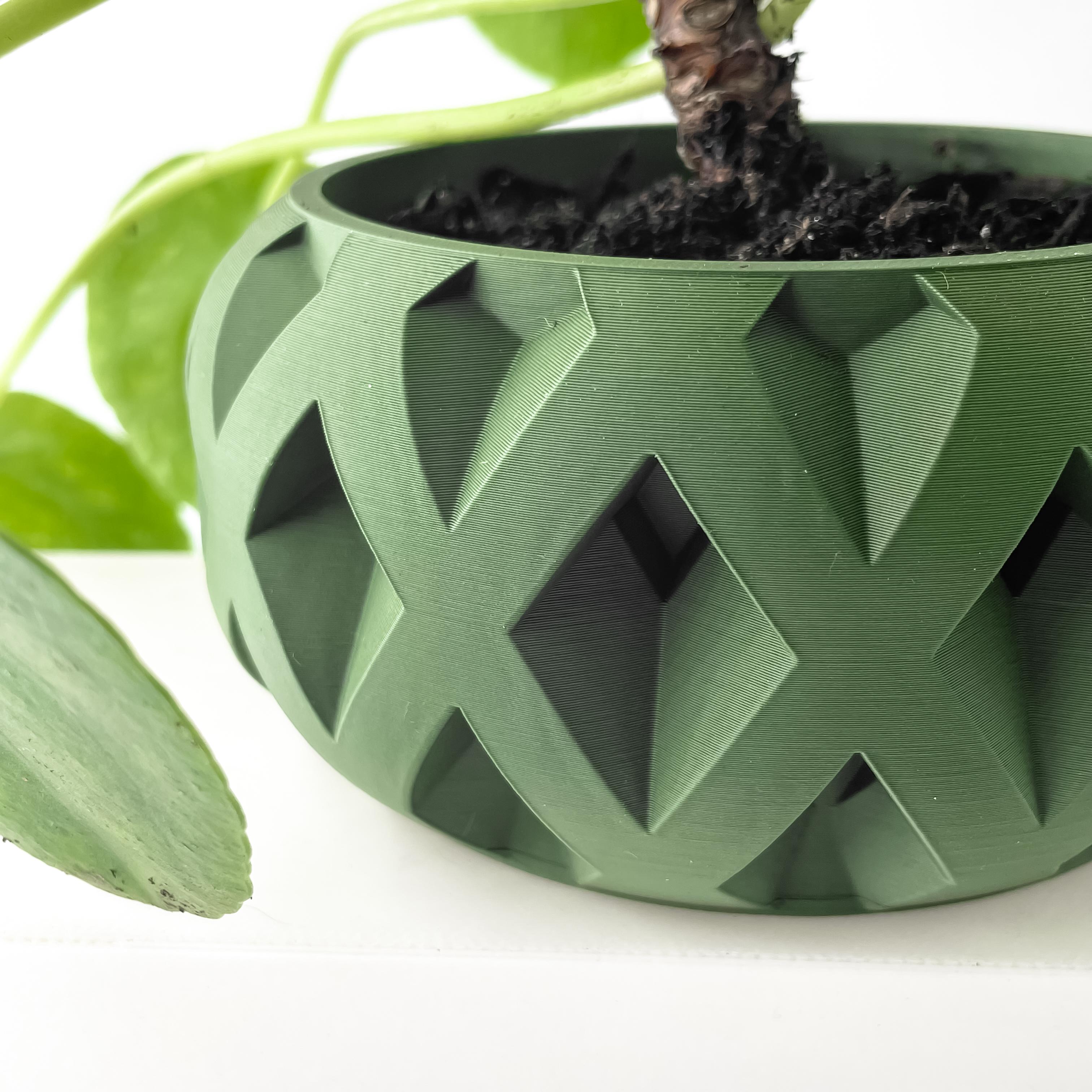 The Welen Planter Pot with Drainage Tray & Stand Included | Modern and Unique Home Decor 3d model