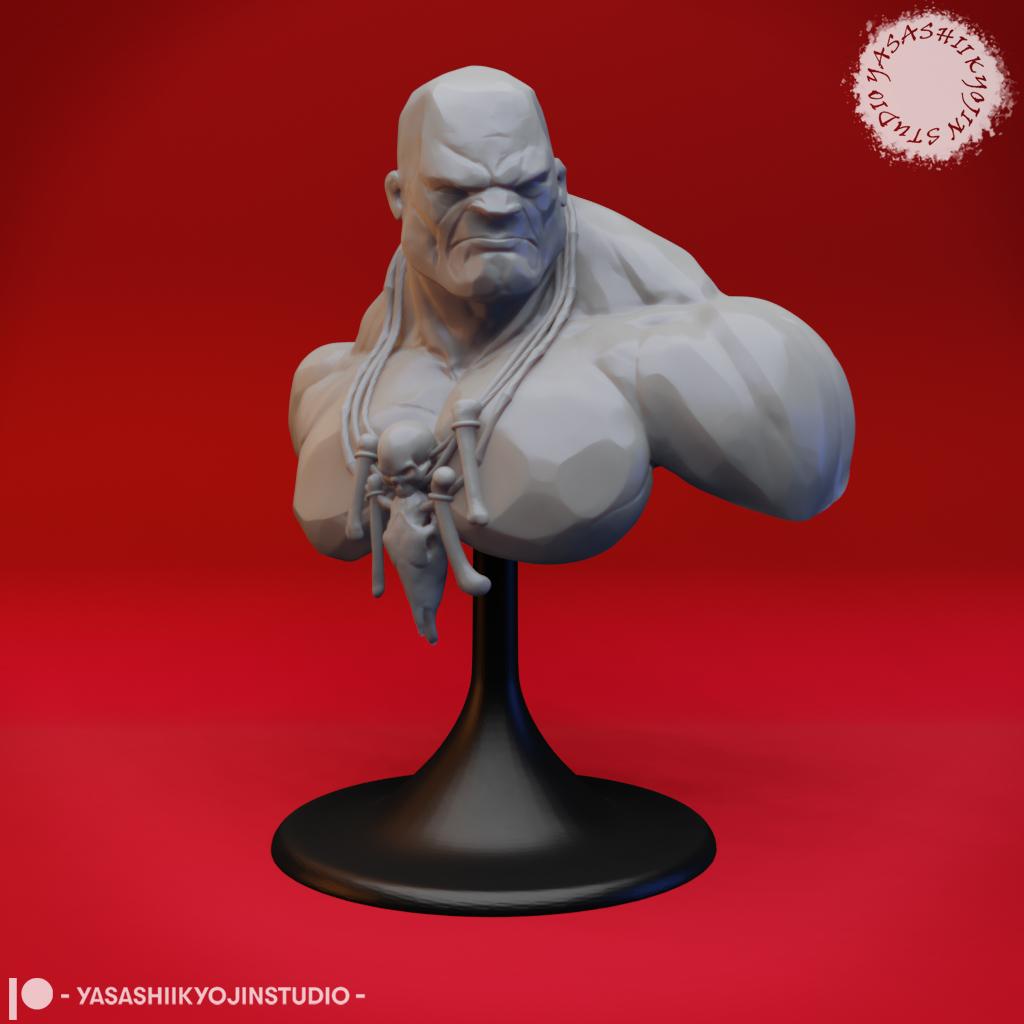 Stone Giant - Bust (Pre-Supported) 3d model