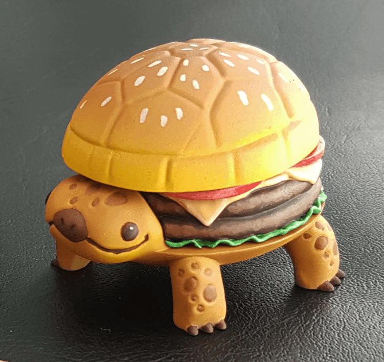 Cute Burguer Turtle  Figurine 3d model