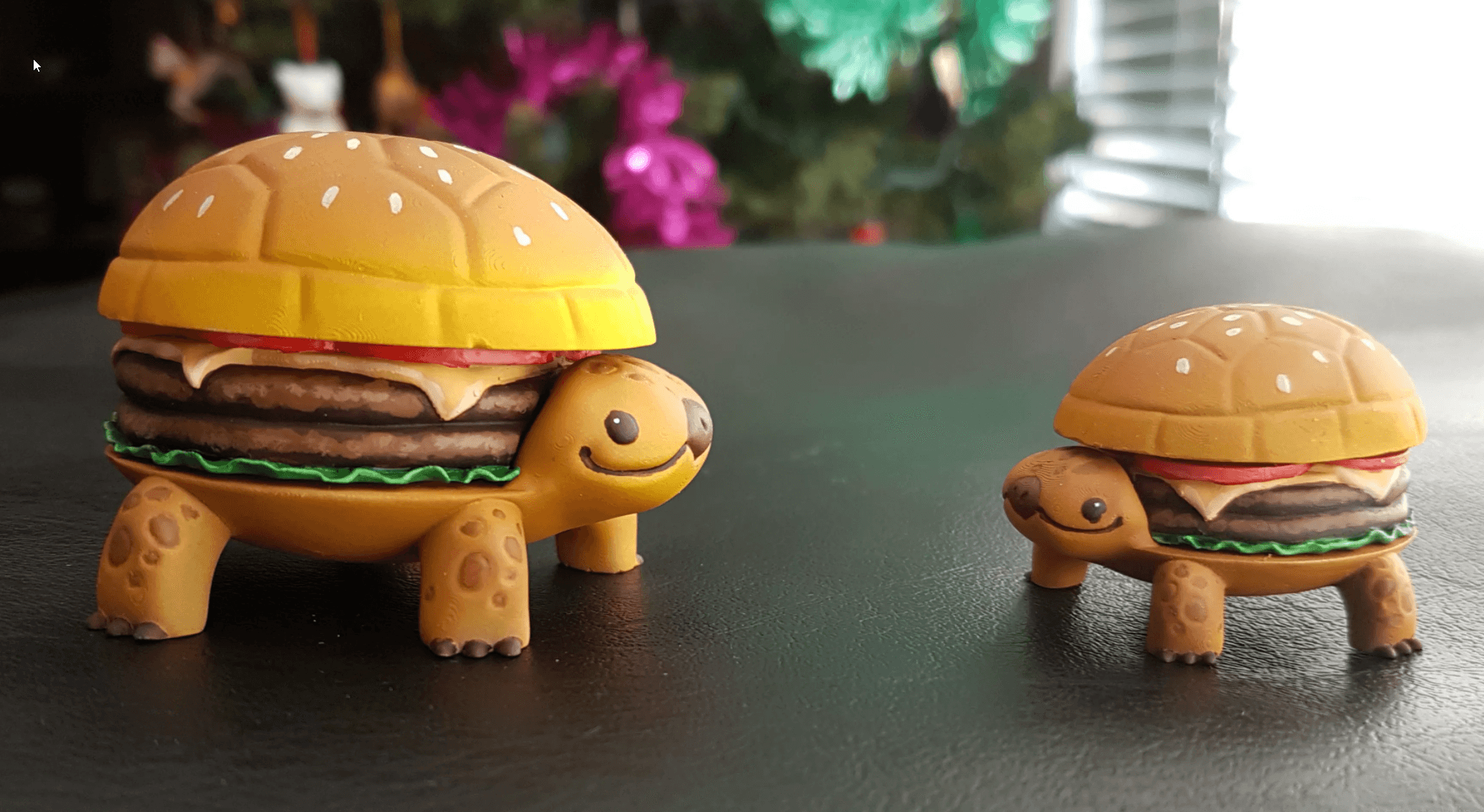 Cute Burguer Turtle  Figurine 3d model