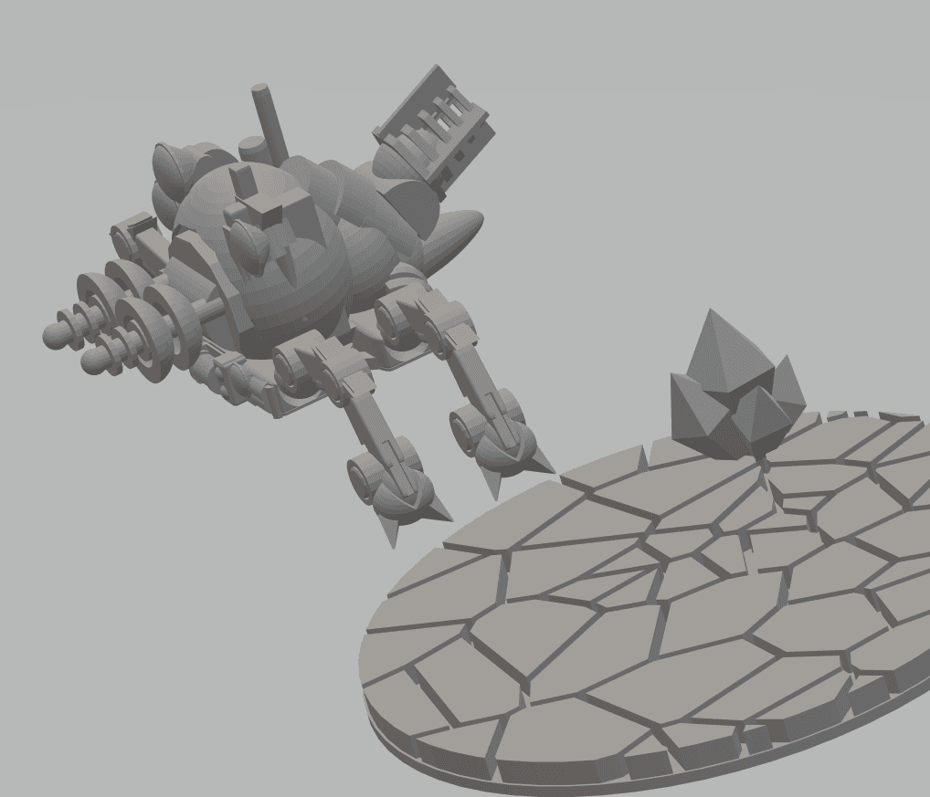 FHW: Tik tAAK Heavy weapons Crab walker with twin sonic cannons 3d model
