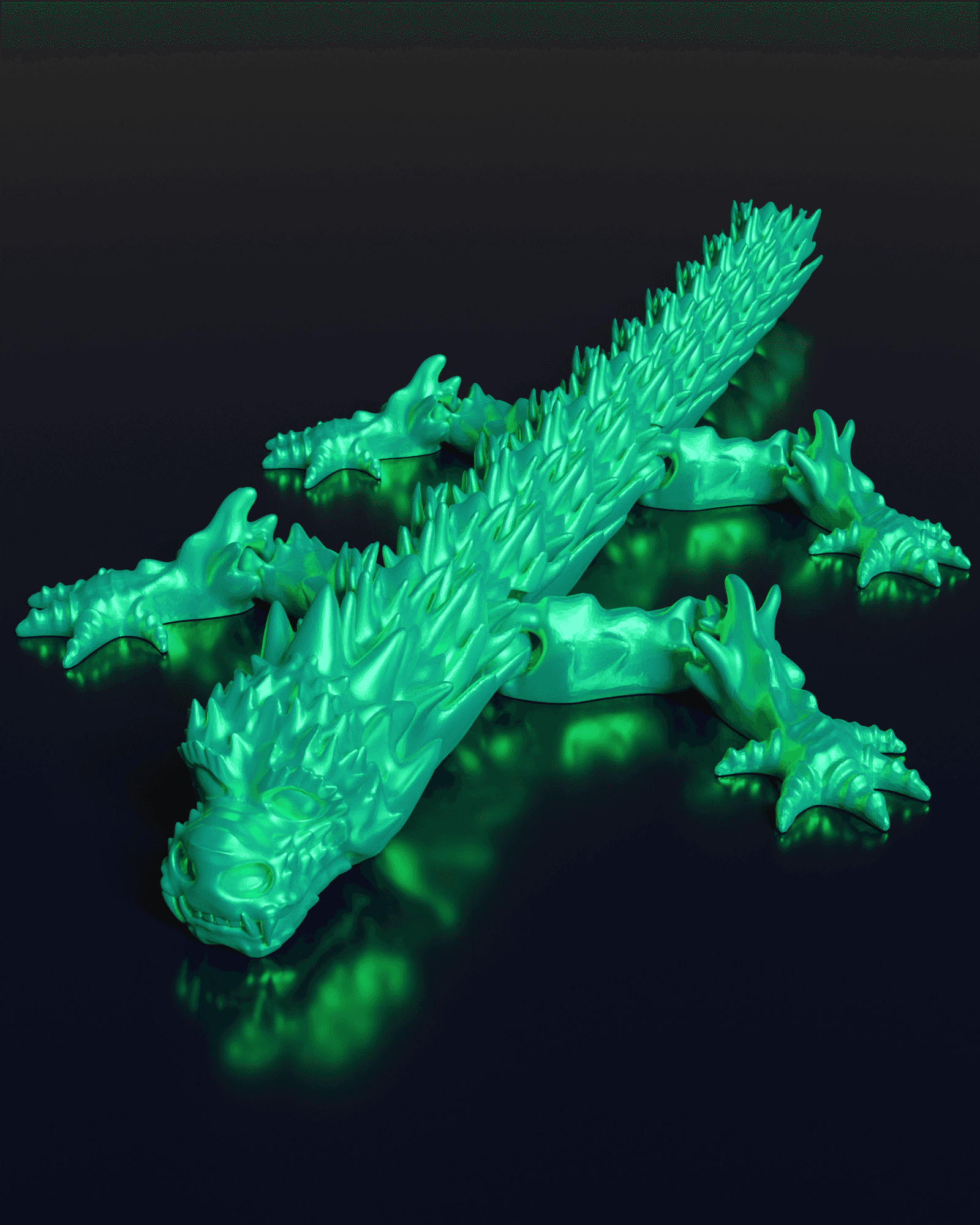 Flexi Ancient Dragon - Support free - Print in Place 3d model