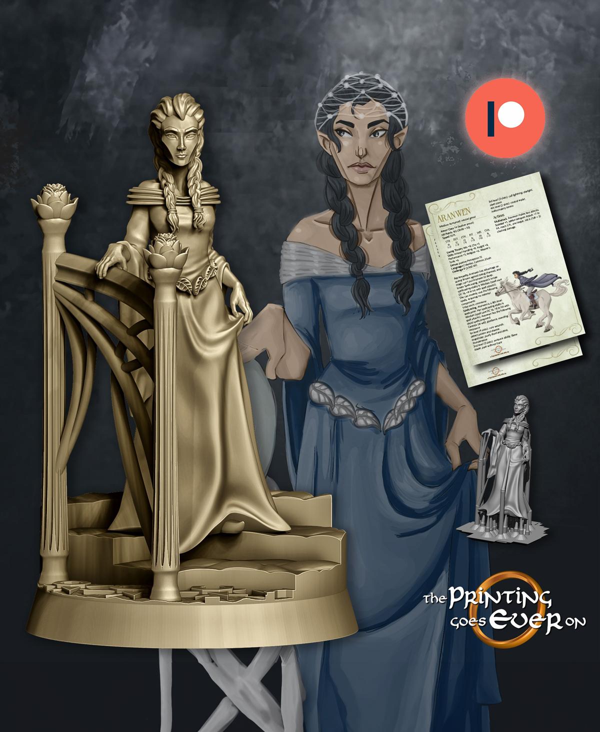 Lady Aranwen - On Foot 3d model