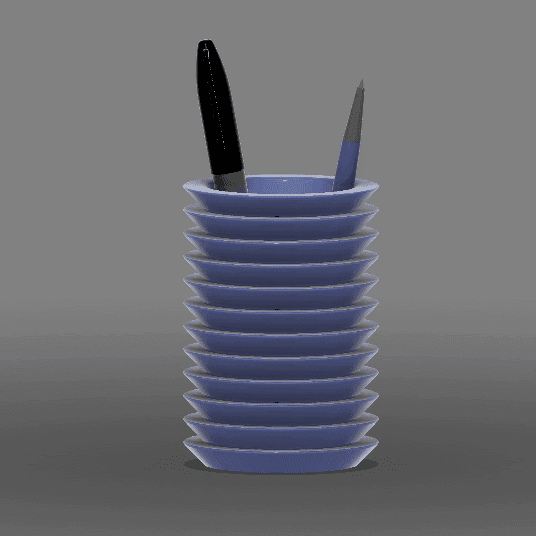 Beveled Pen Cup 3d model