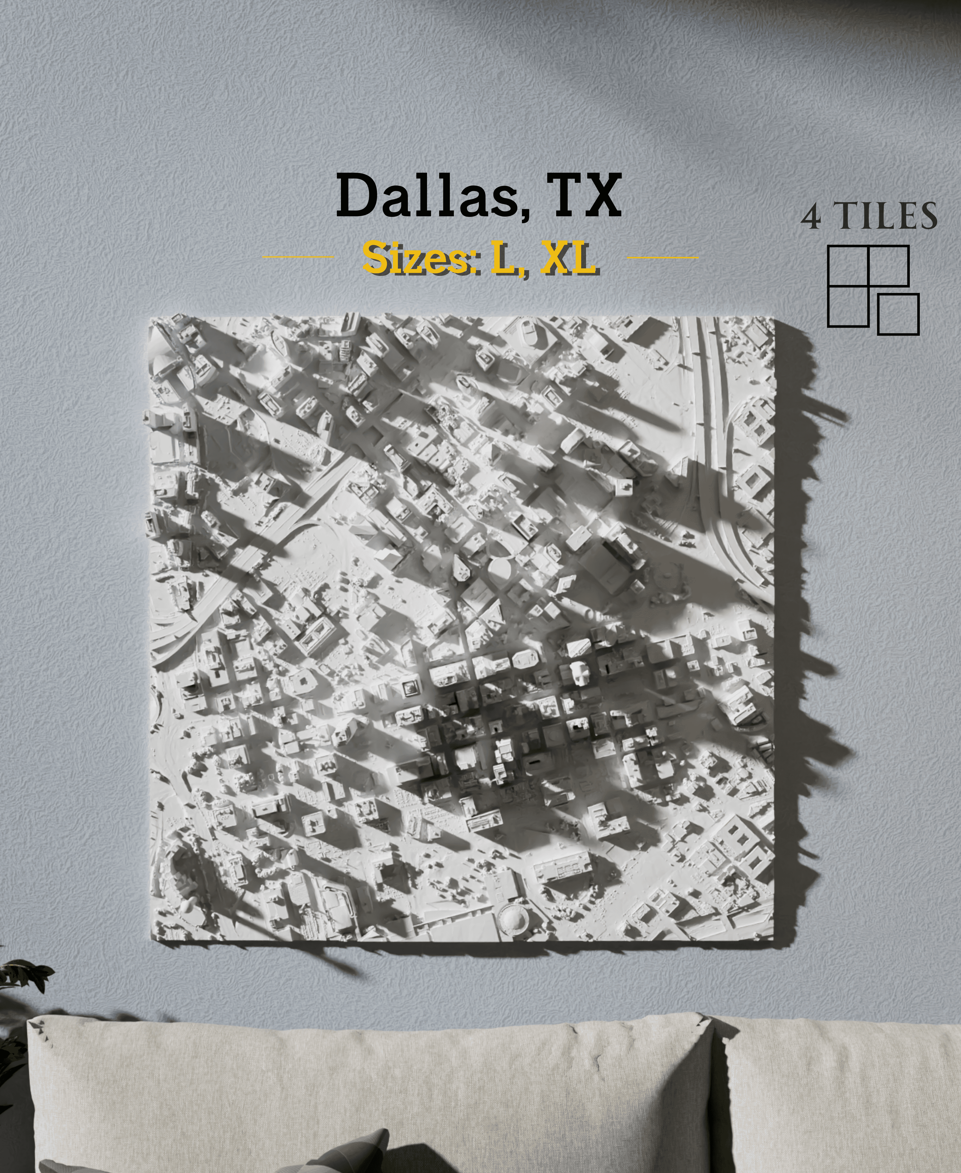 Dallas, TX - Large & Extra Large 3d model