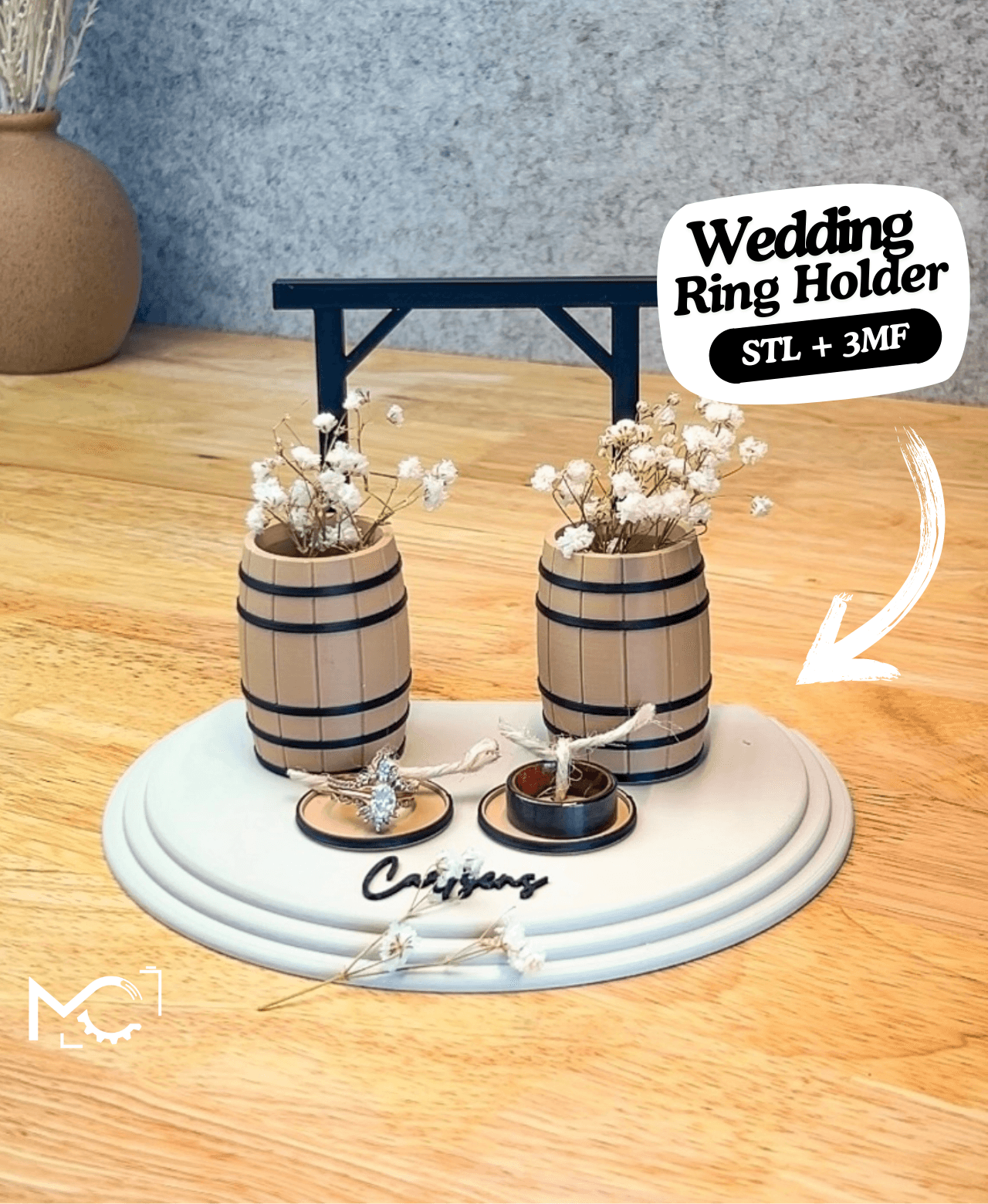 WeddingAlterRingHolder 3d model