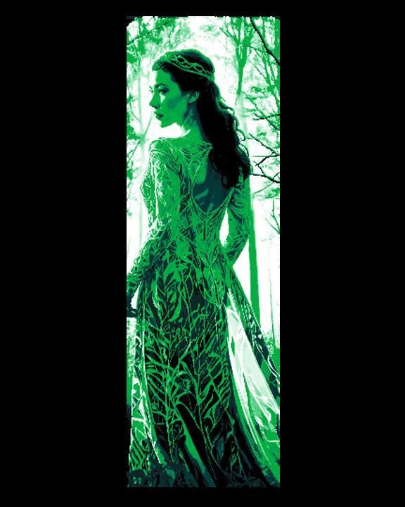 The Lady of the Forest Walking amongst the Trees - Set of 3 Bookmarks 3d model