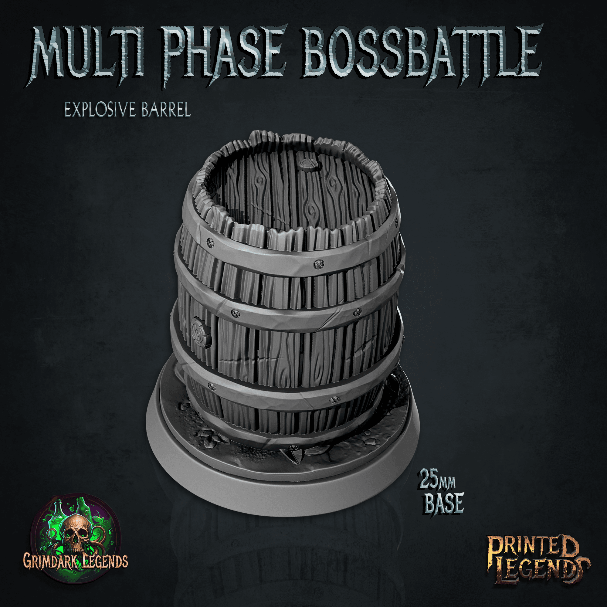 Barrel (25mm Base) 3d model