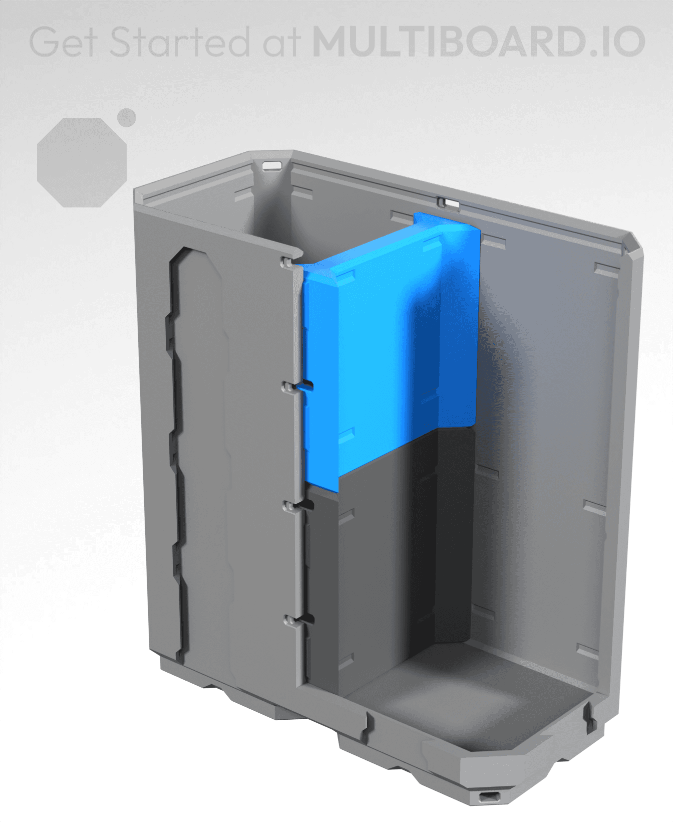 1x1H - Short Top Multibin Divider 3d model