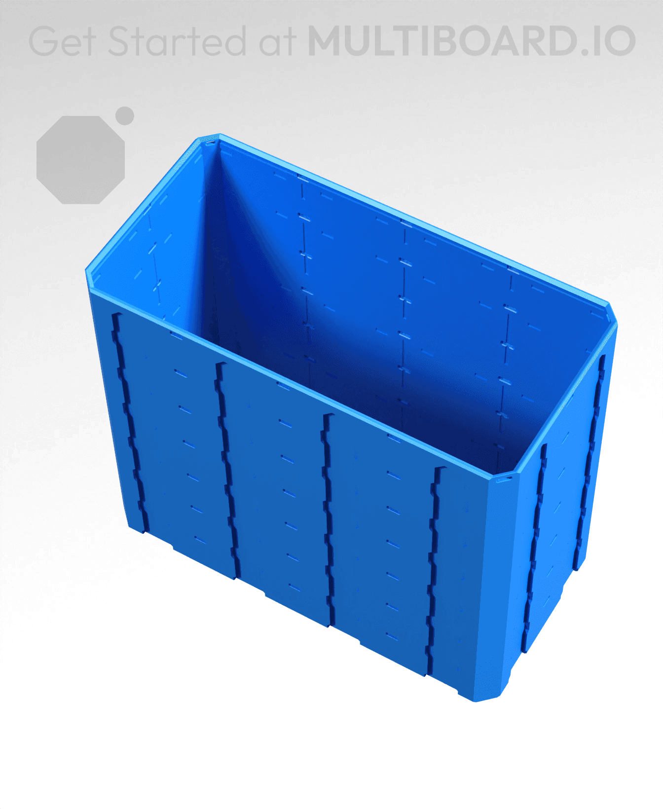 4x2x3·5 - Topped Multipoint Rail - Pop-In Bin Extension 3d model