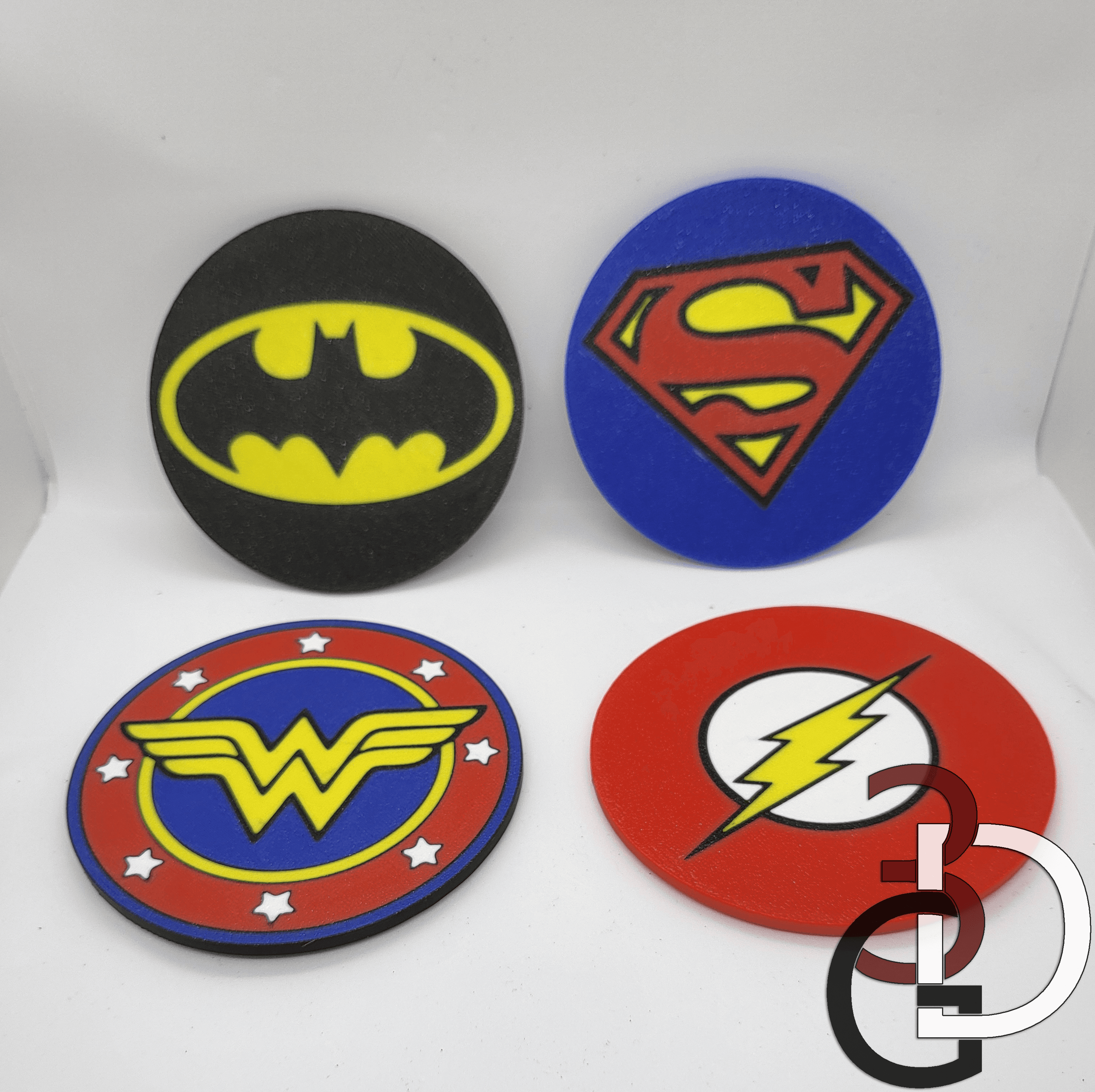 DC themed magnets/coasters 3d model