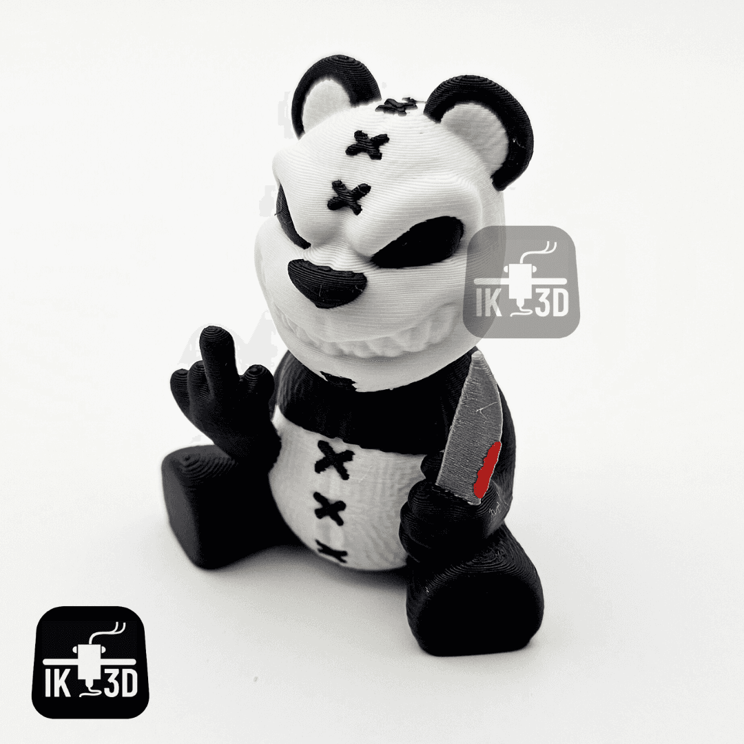 Naughty Panda Flipping the Bird / 3MF Included / No Supports 3d model