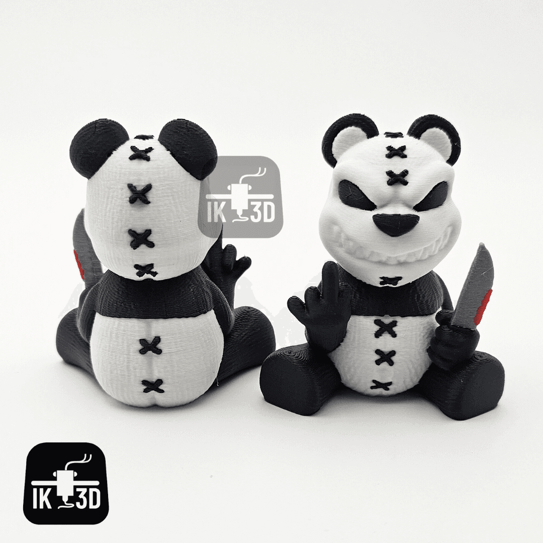 Naughty Panda Flipping the Bird / 3MF Included / No Supports 3d model