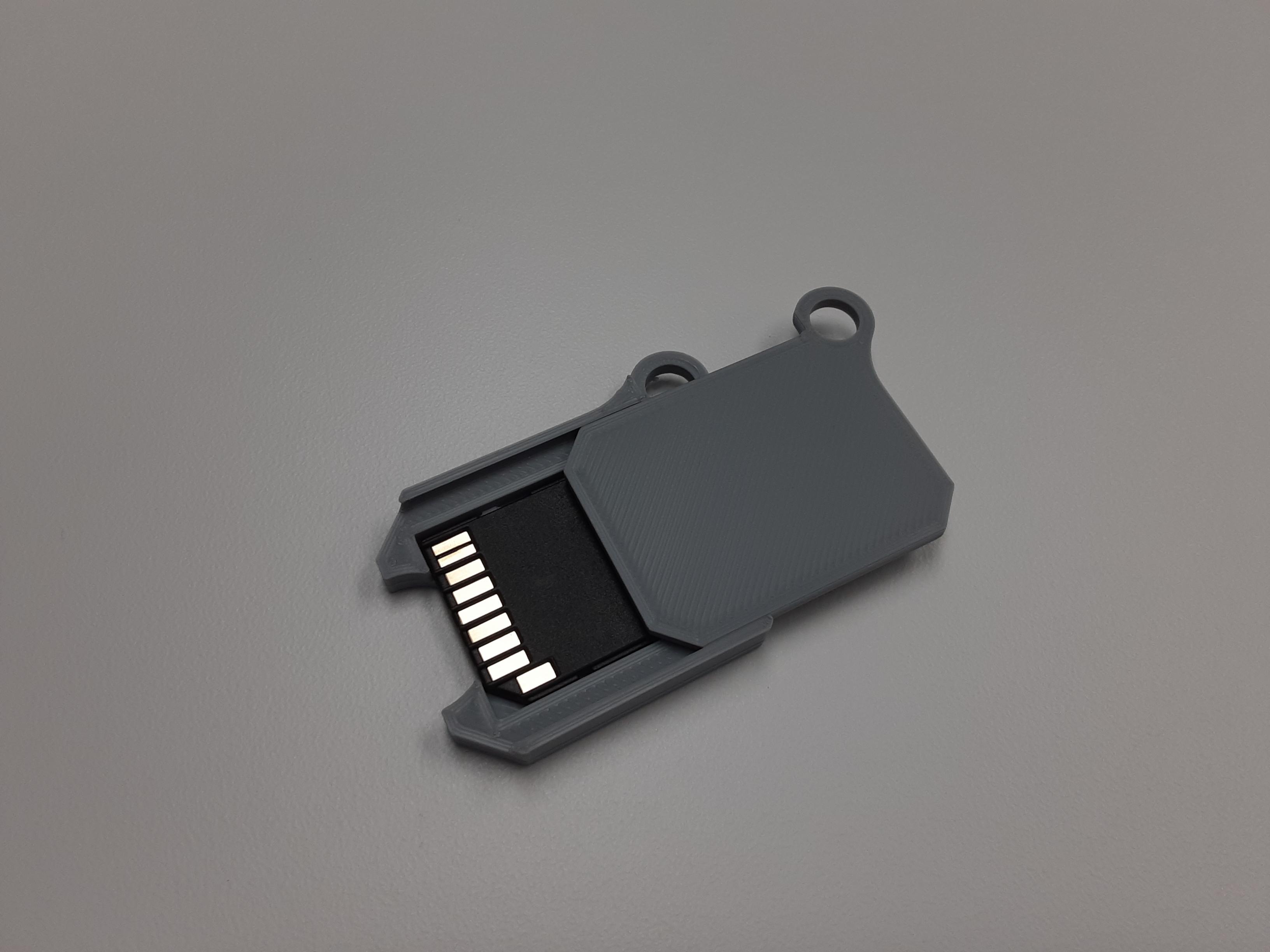 SD Card Locking Keychain 3d model