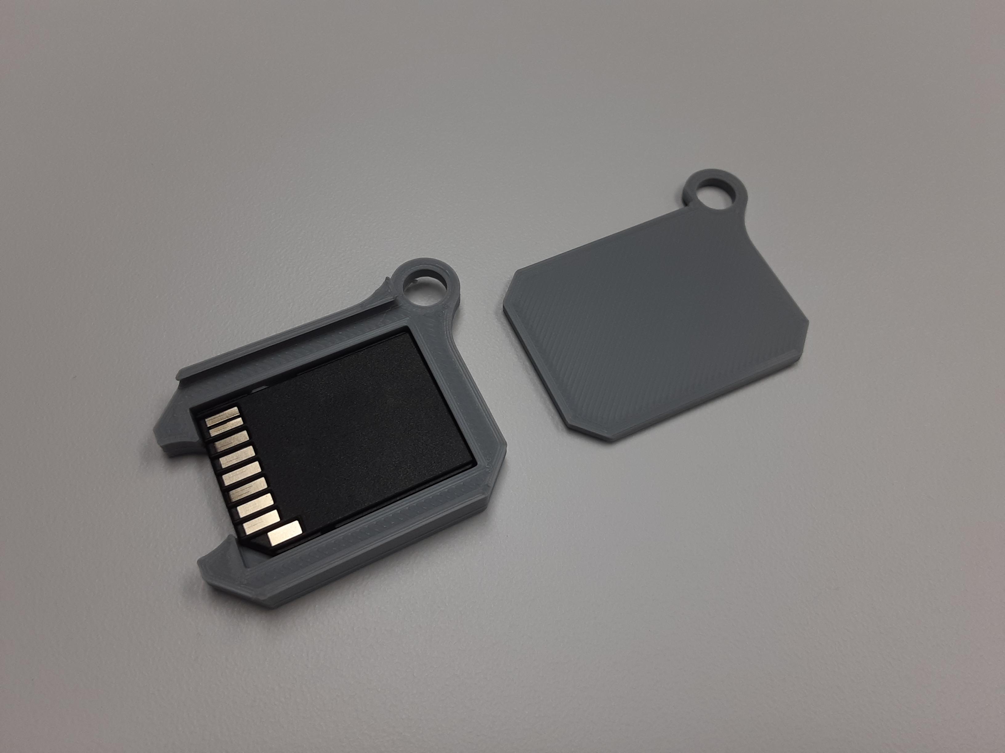 SD Card Locking Keychain 3d model