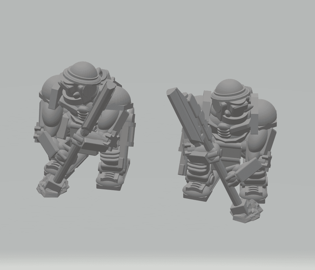 FHW: Zorblin / Oxchan Heavy Cyber Trooper with Power Axe 3d model