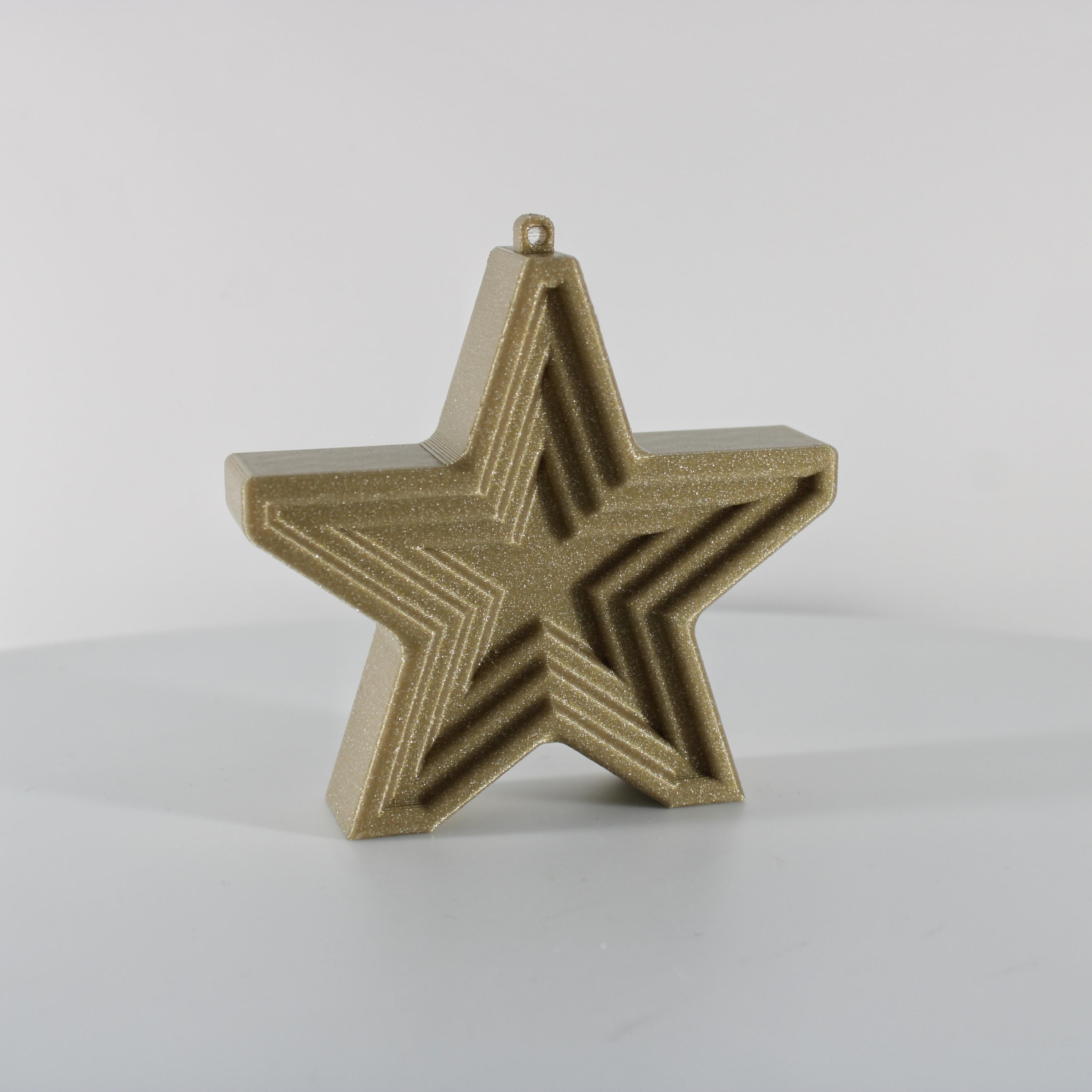  Subtractive Star Tree Ornament, Christmas Decor by Slimprint  3d model