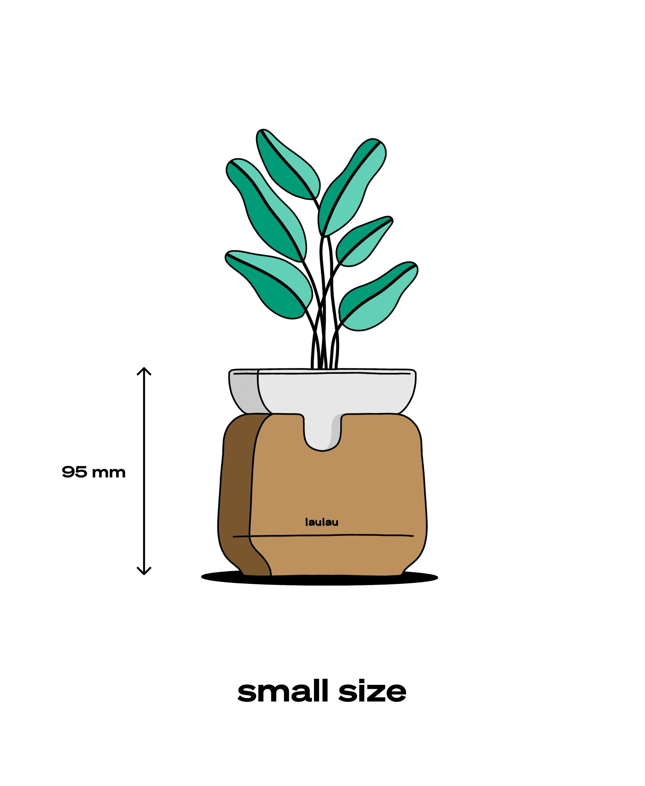 laulau · Self-watering pot (small size) 3d model