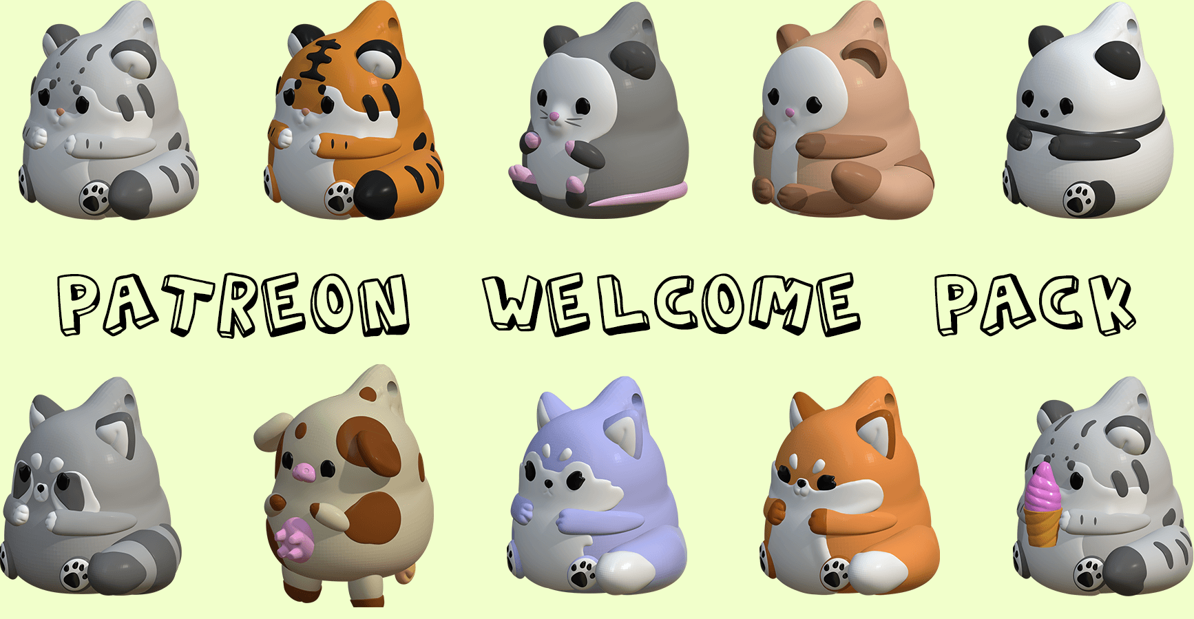 Cute Racoon Keychain 3d model