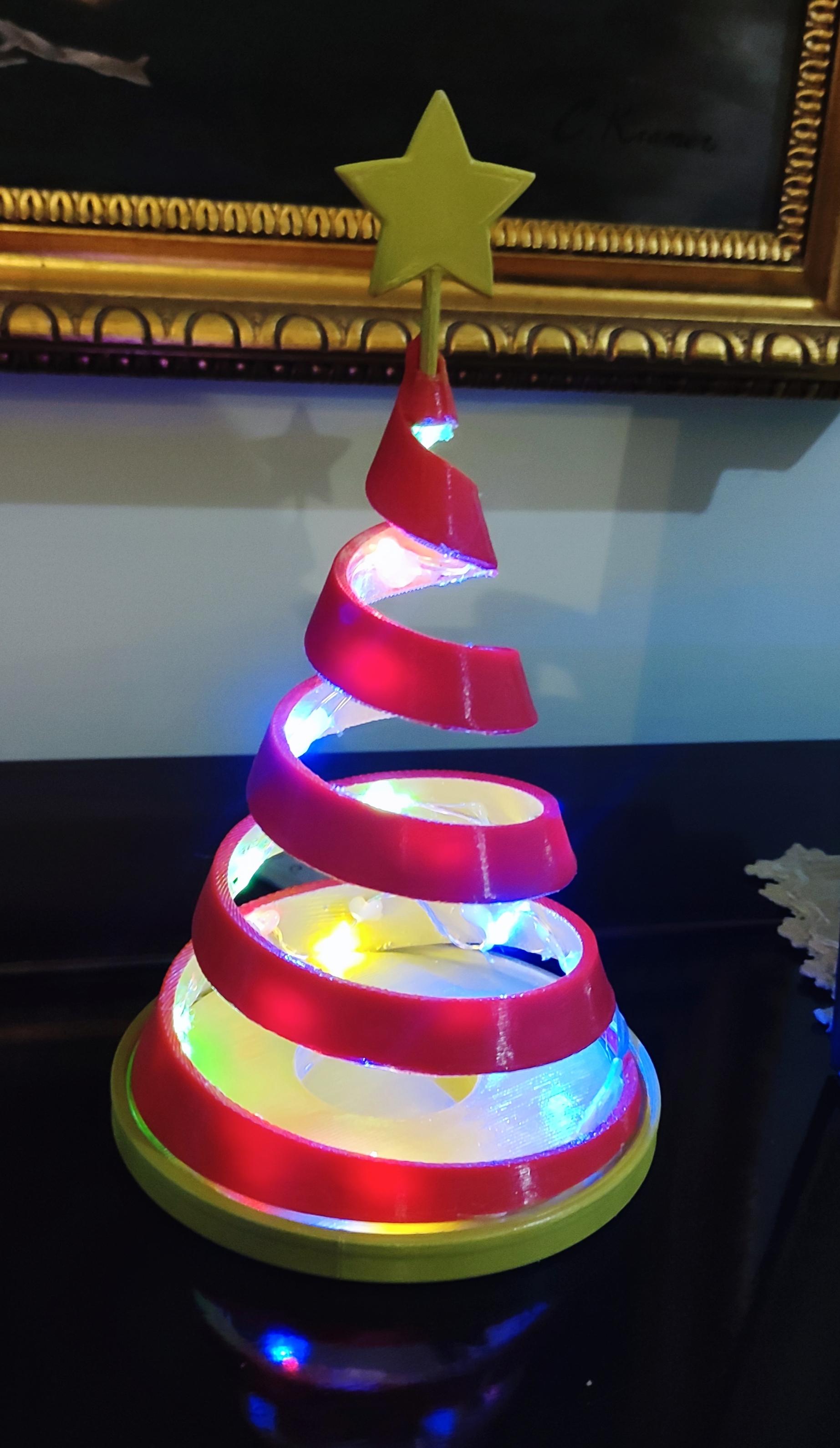 stylized Christmas Tree - Candle Holder - With multicolor Leds (80cm stripe) it's beautiful and safer! :D
 - 3d model