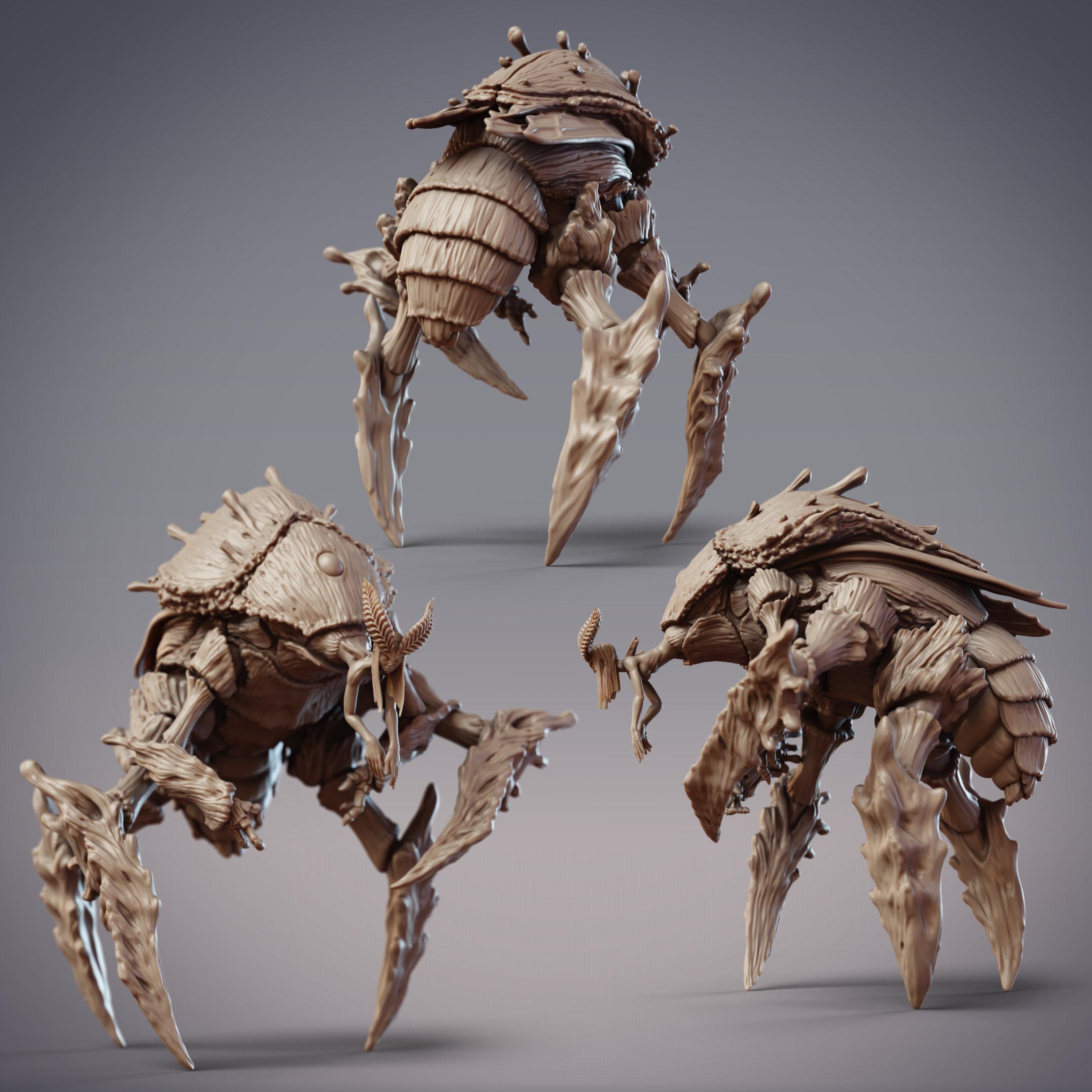 Insectfolk Monster - Dysphania, Fidelium Monstrosity (Pre-supported) 3d model