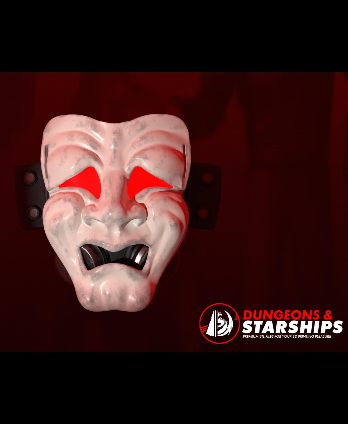3d Masks Tragedy Comedy Model