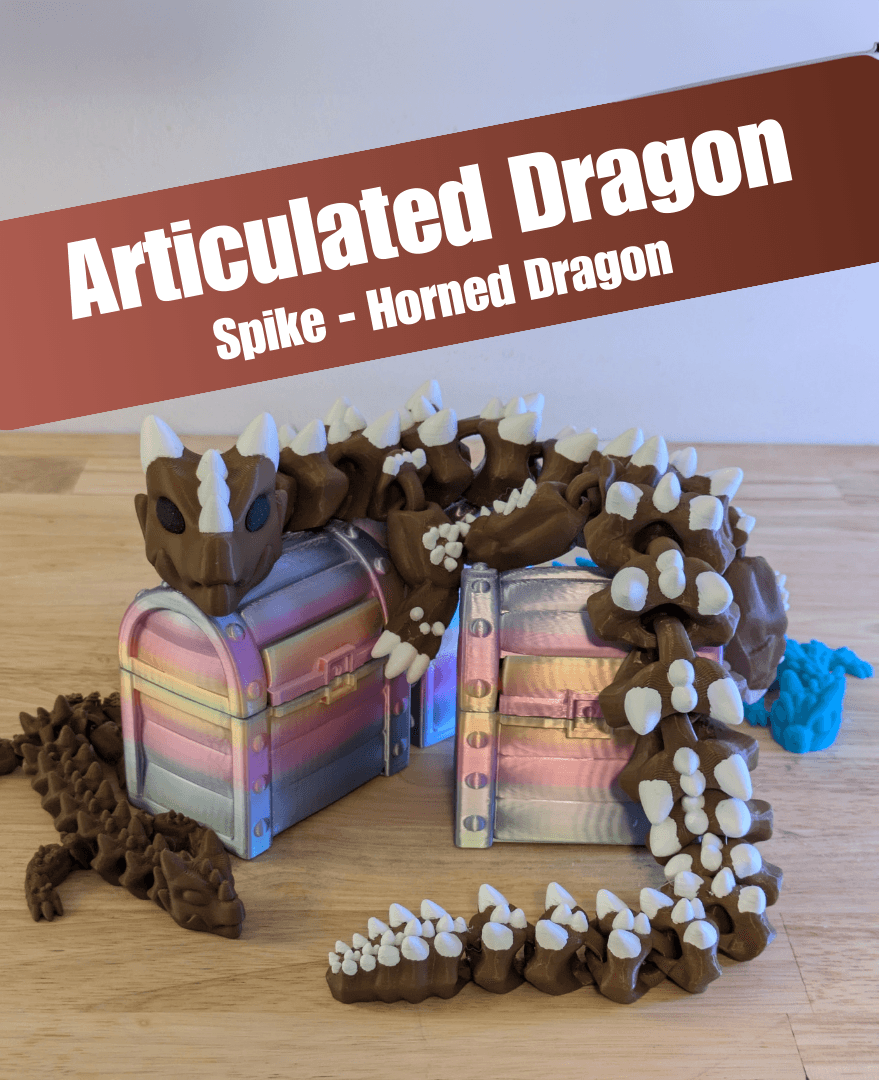 Articulated Dragon - Spike Horned Dragon 3d model