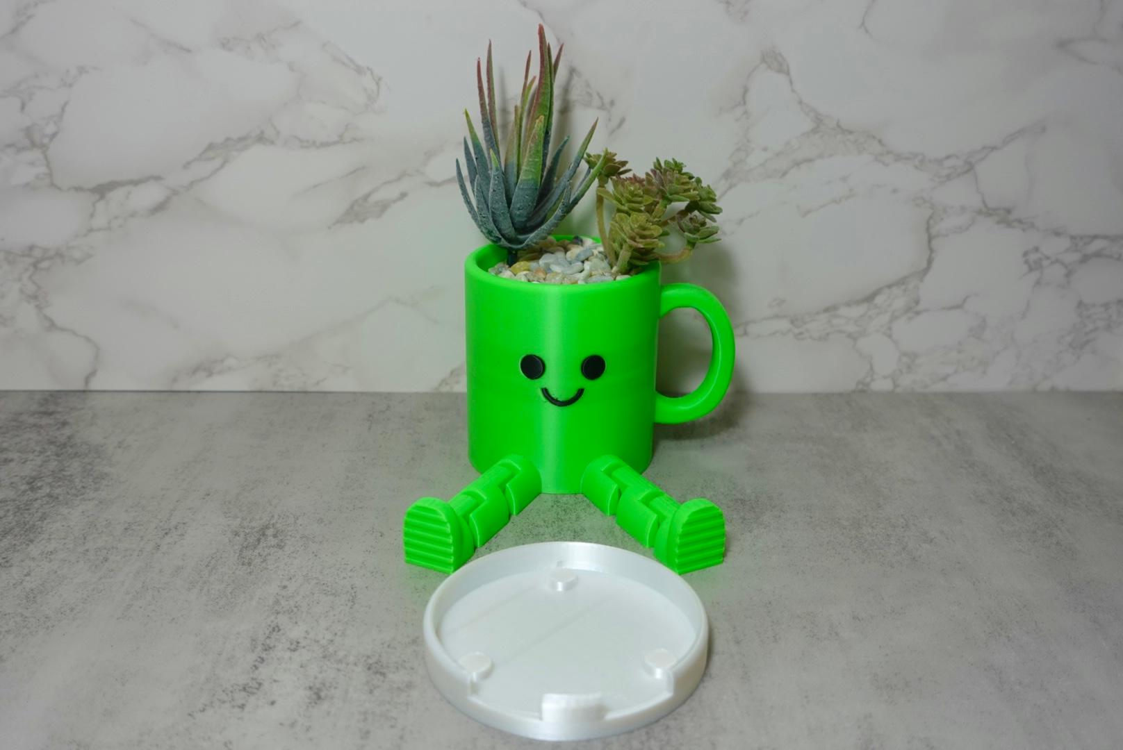 Articulated Planter Pots (Smiley Face) 3d model