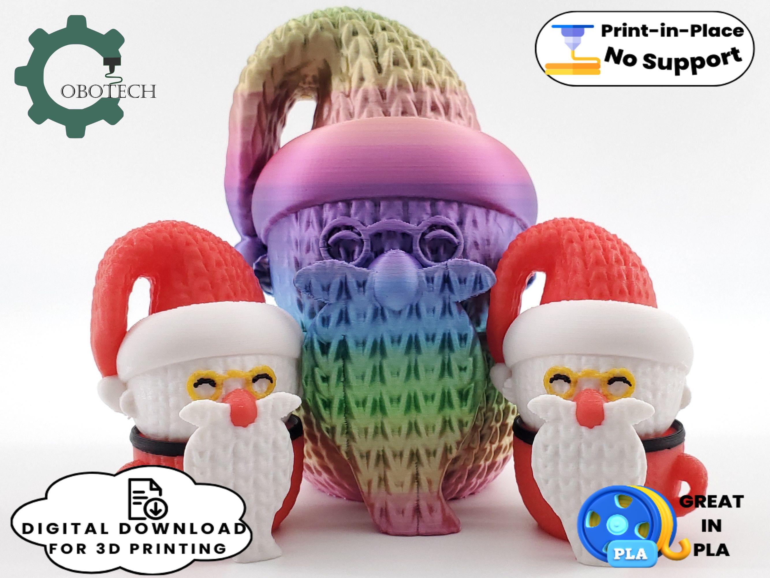 Cobotech Articulated Crochet Santa in Cup 3d model