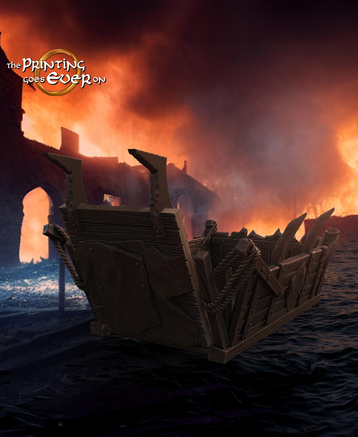 Orc Siege Raft - Small 3d model
