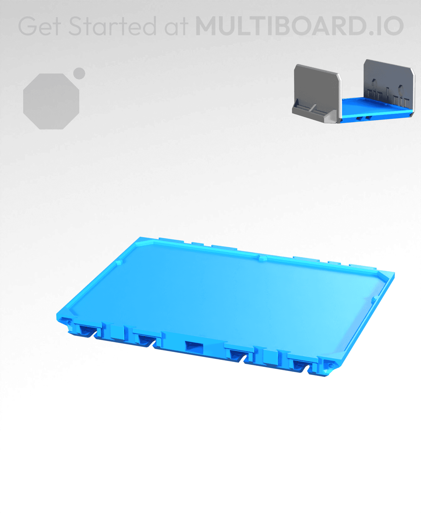 2x1.5-Deep - Plain - Multibin Drawer Base 3d model