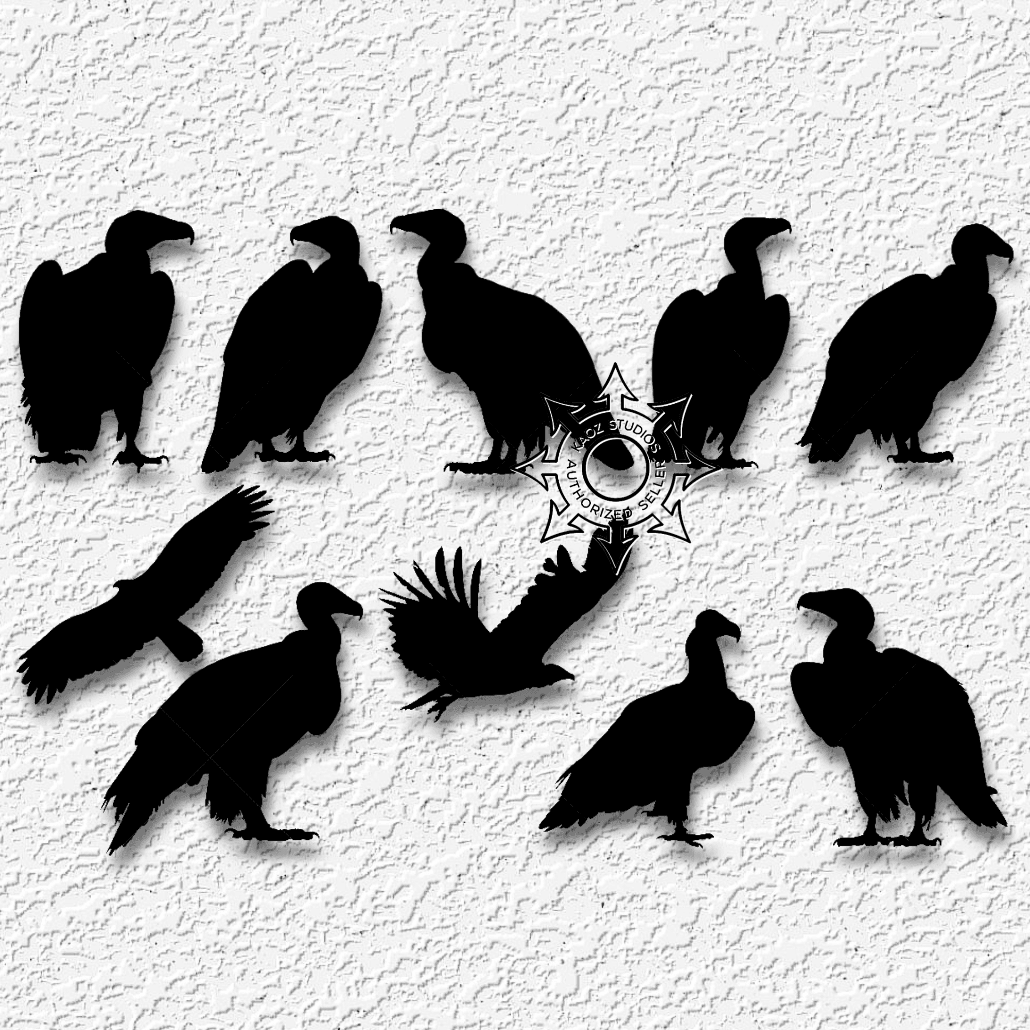 VULTURE COLLECTION 10 Pack of Halloween Decor wall art 3d model