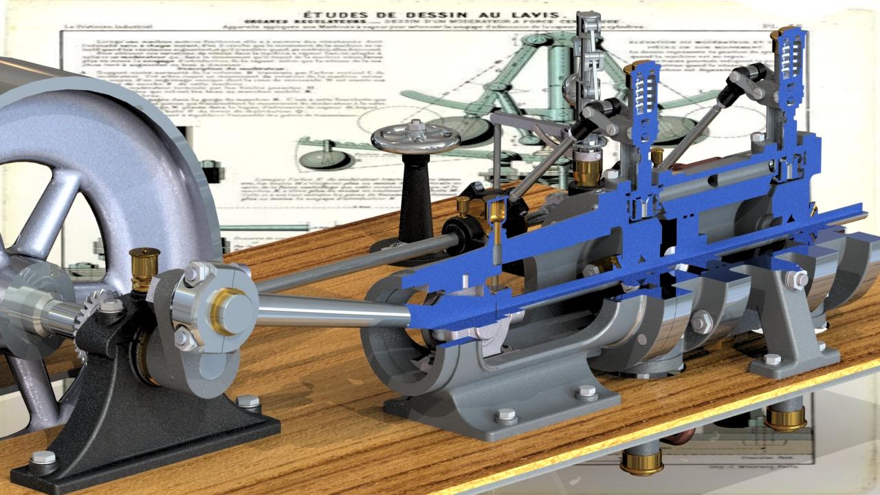 Corliss Steam Engine (Máquina de Vapor Corliss) 3d model