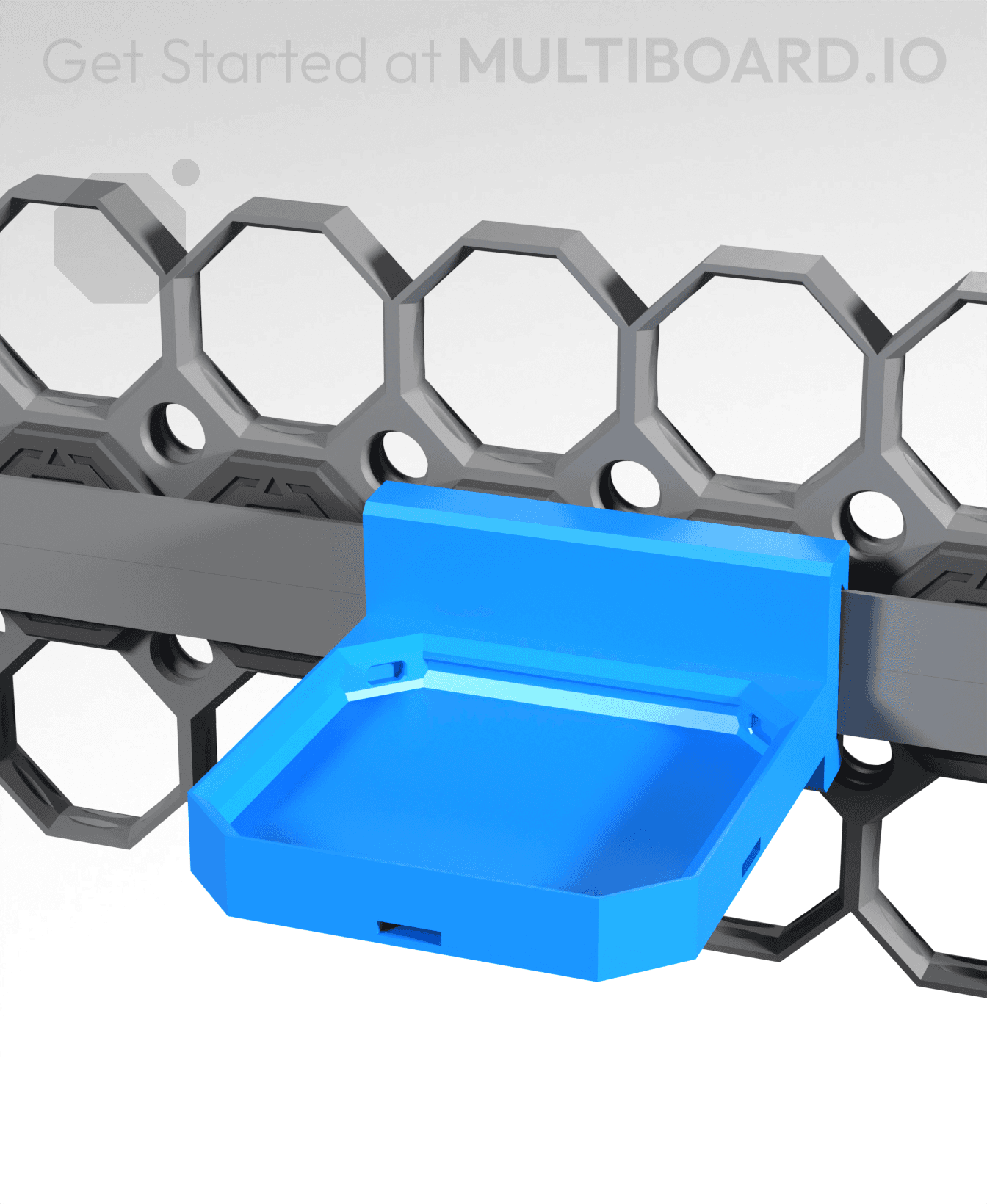 1x1 - Multibin Panel Shelf - Rail Slider 3d model