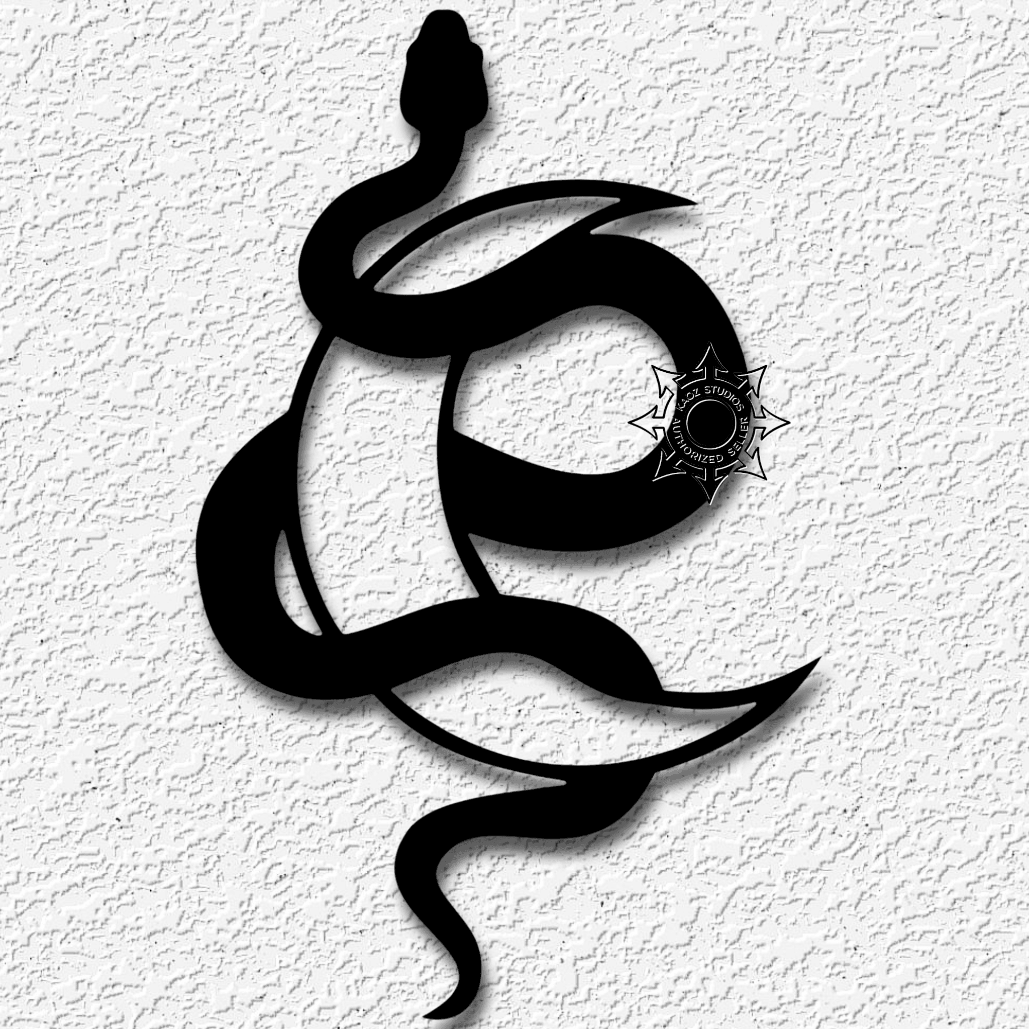 snake moon wall art serpent decor witchy decoration 3d model