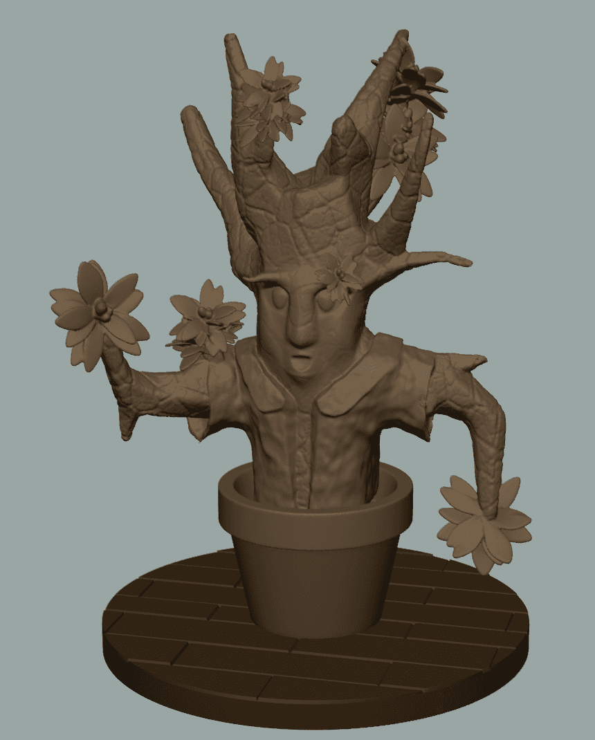 Potted Plant Fellow - Leif Erikson 3d model