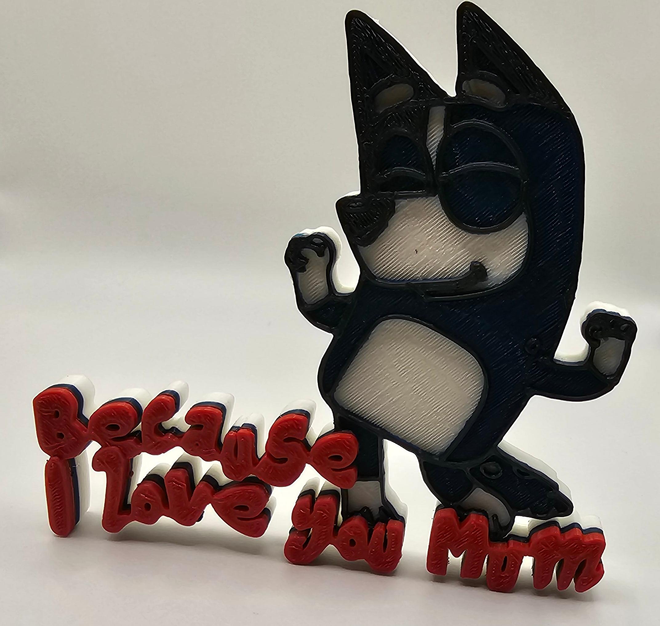 Bluey Chilli Ornament - Not the best lighting.  This came out great. - 3d model