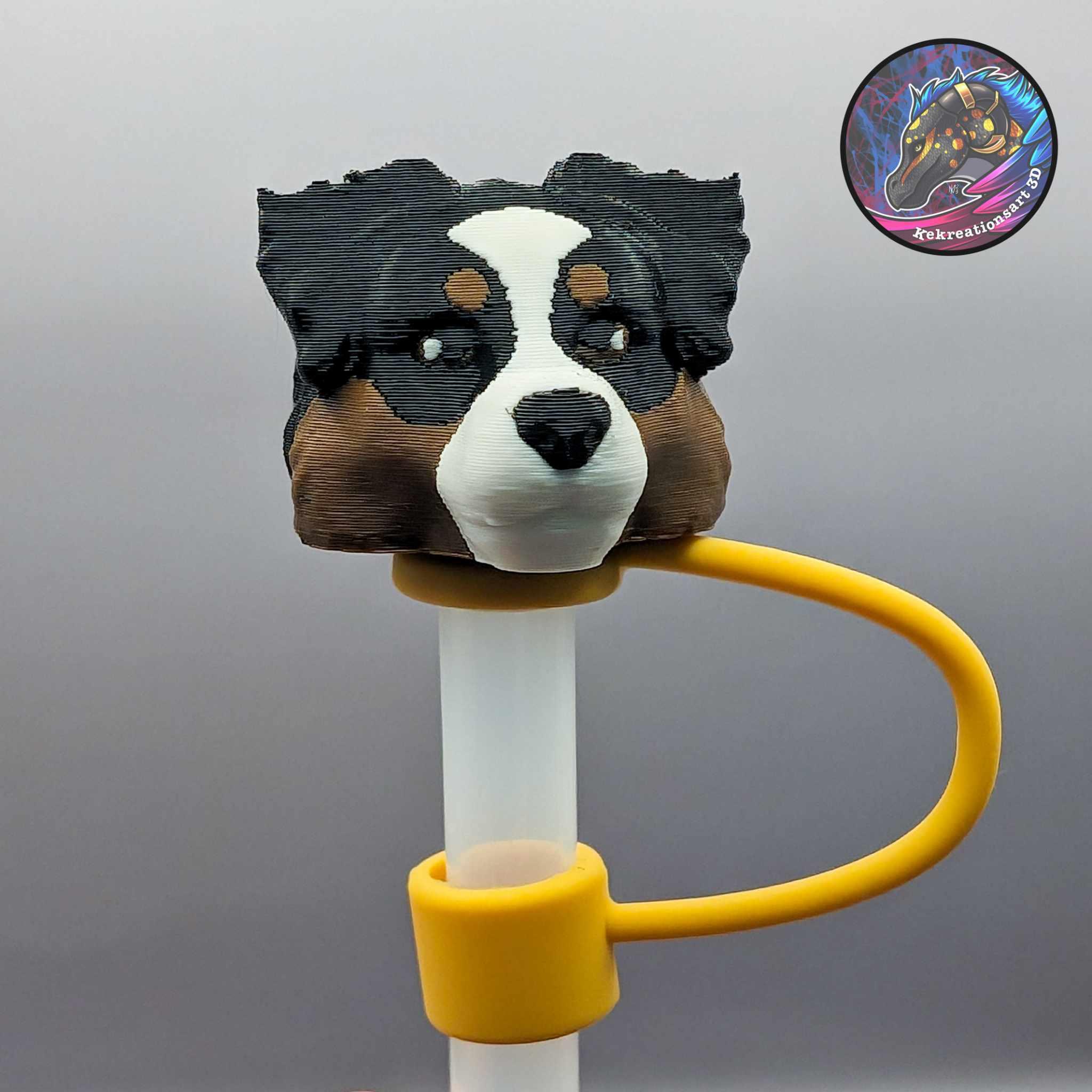 Dog Set 1 Heads and Straw Toppers 3d model