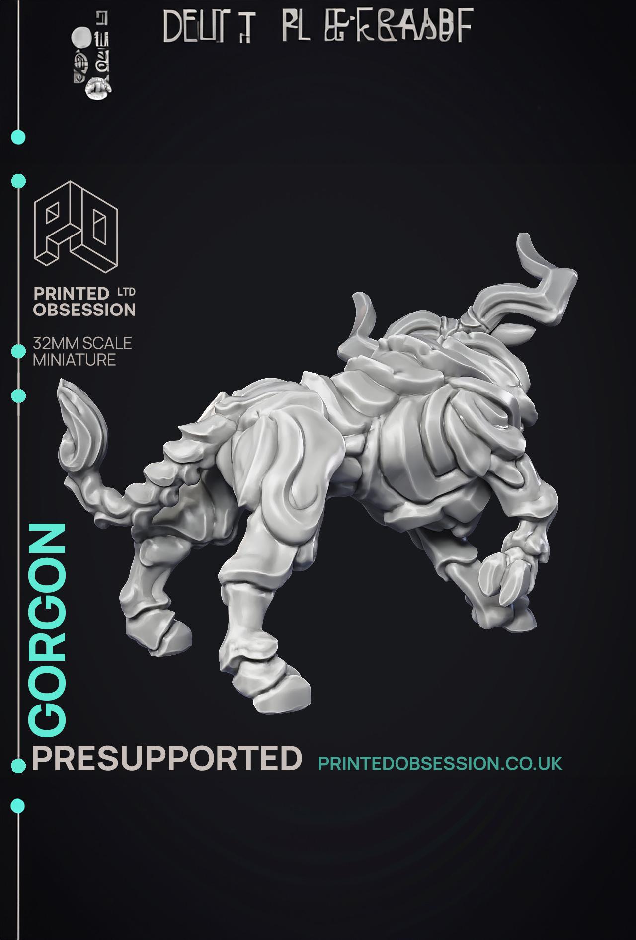 Gorgon - Large Beast - PRESUPPORTED - 32mm scale  3d model